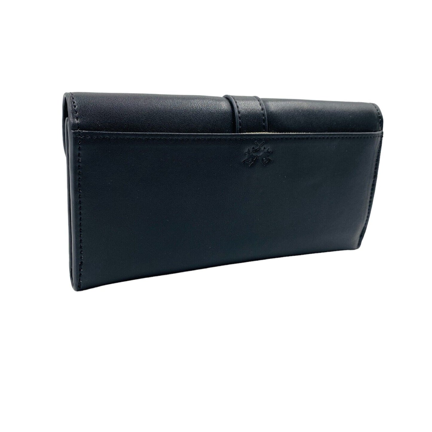 La Martina Black Women Logo Calf Leather Wallet