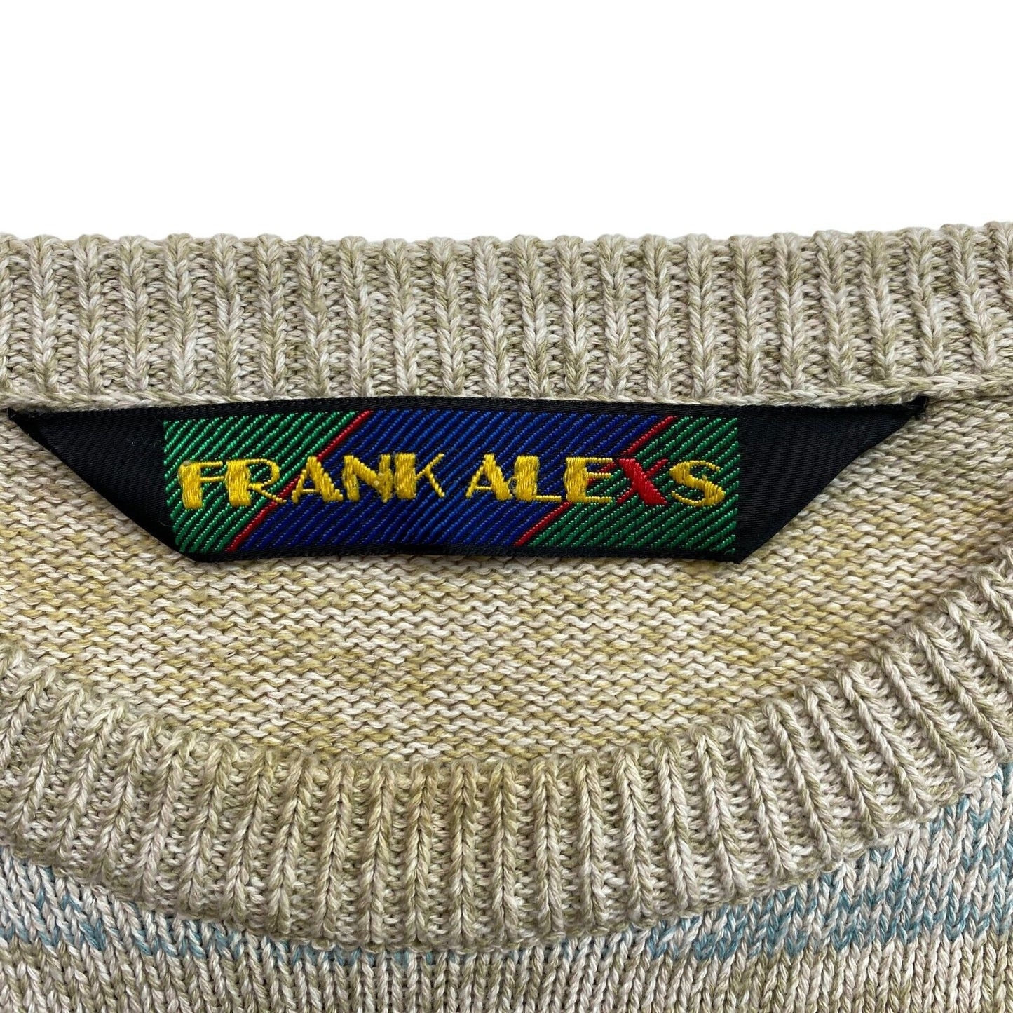 Cosby Vintage Retro 90s FRANK ALEXS Brown Sweater Pullover Size L