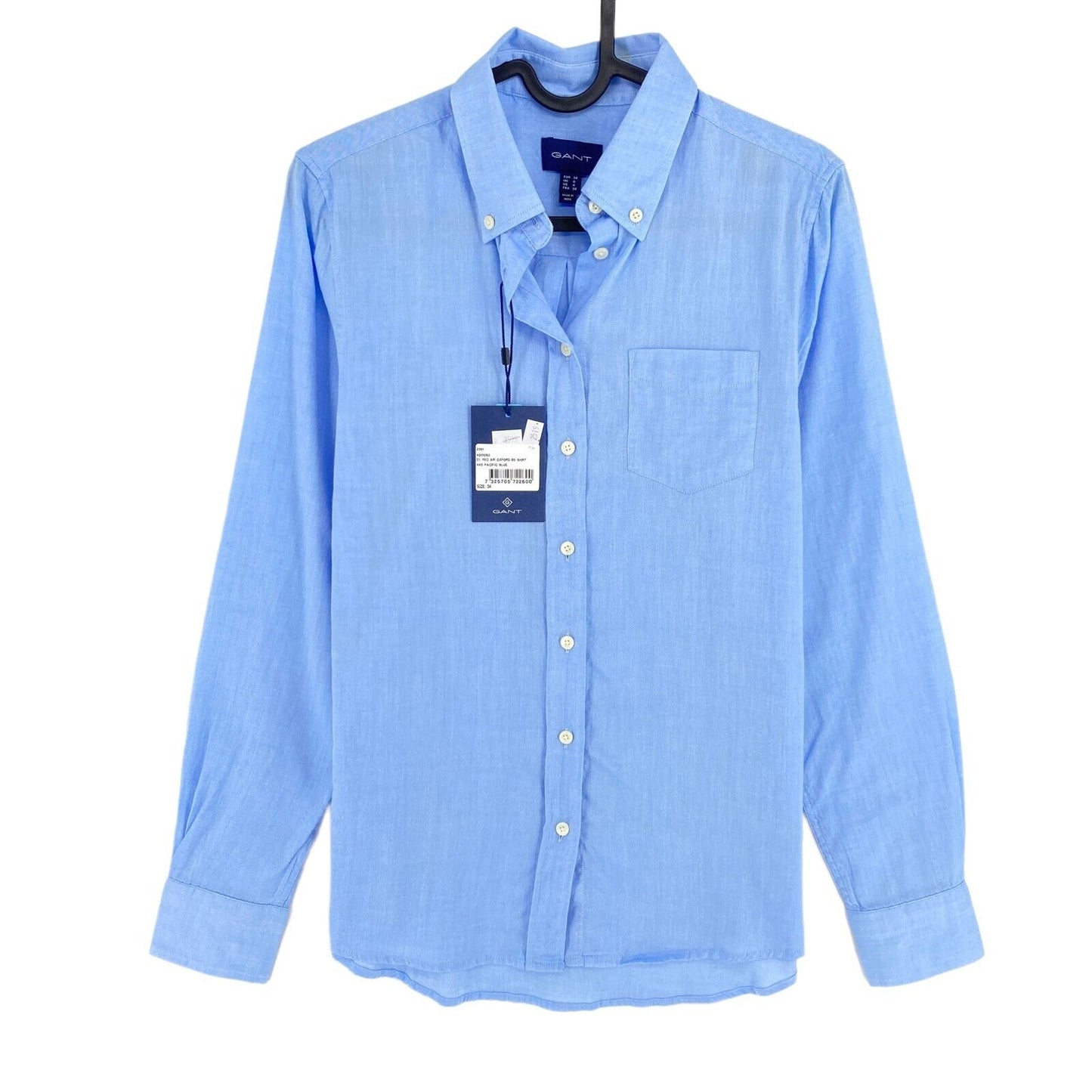 Chemise GANT Blue Regular Air Oxford Taille EU 34 UK 6 US 4