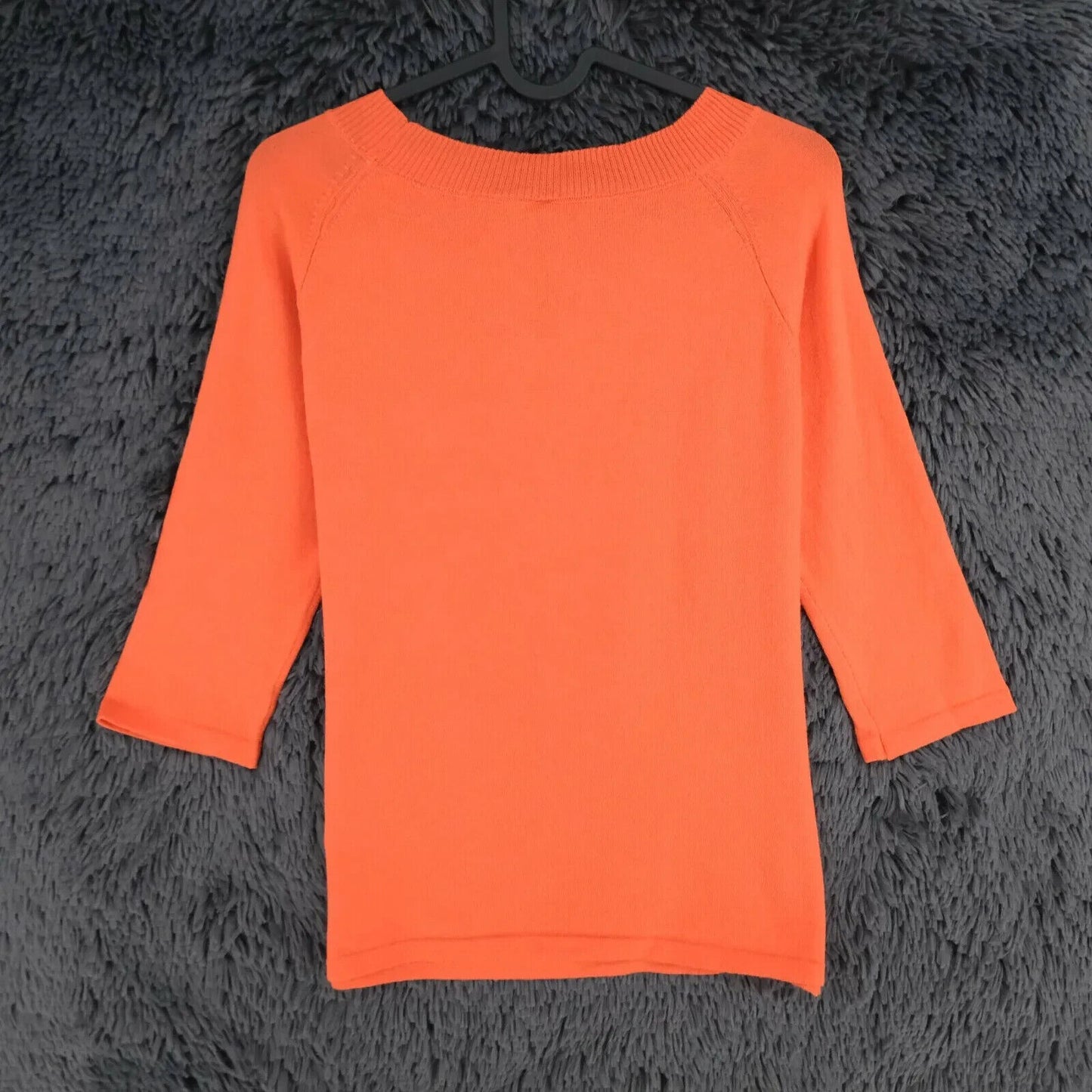 LANEROSSI Orange Beads 100% Merino Wool Crew Neck Jumper Size 2 - M