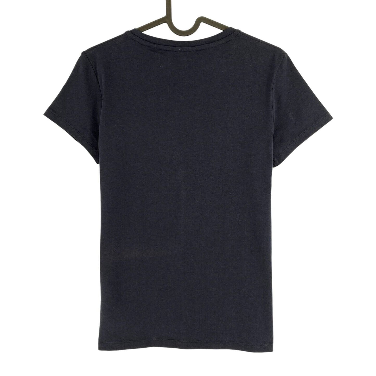 GANT Marineblaues COTT/ELA T-Shirt mit Rundhalsausschnitt, Größe S