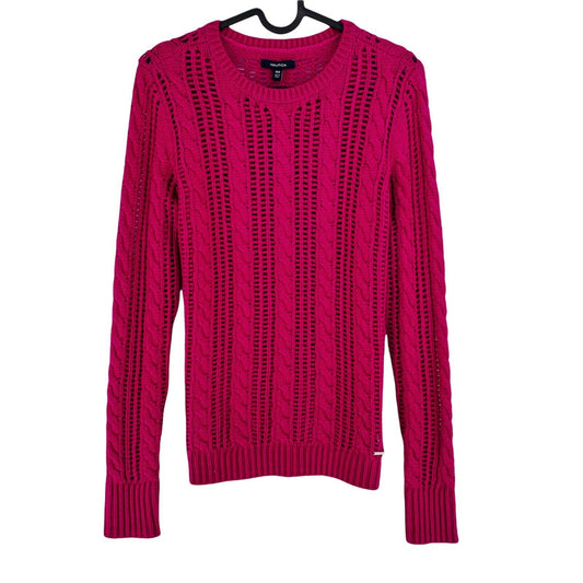 NAUTICA Dark Pink Crew Neck Jumper Sweater Size 2XS