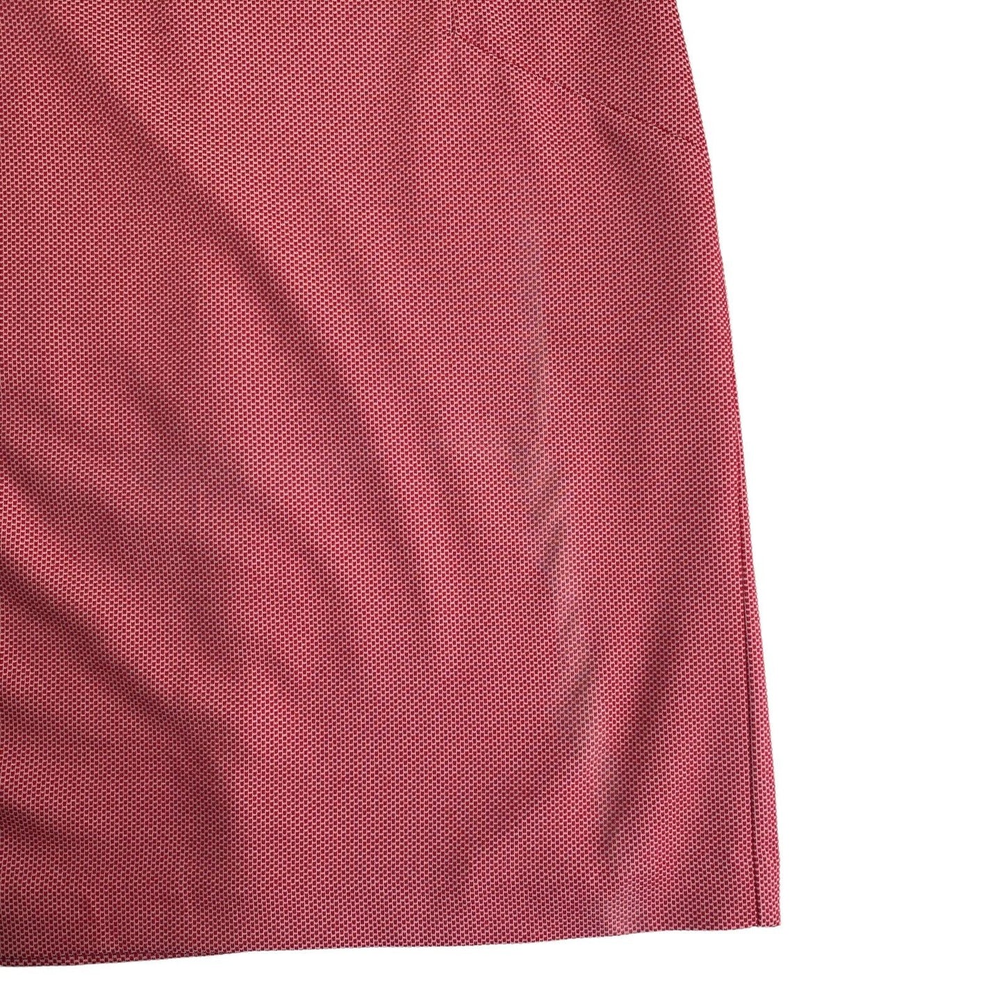 GANT Rotes Jersey-Piqué-Kleid mit Rundhalsausschnitt, Größe EU 38, UK 12, US 8