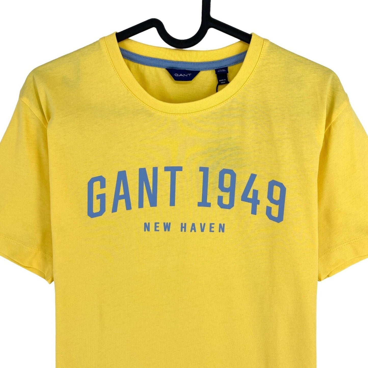 GANT Boys Yellow Logo Crew Neck T-Shirt Size 16 Years 176 cm