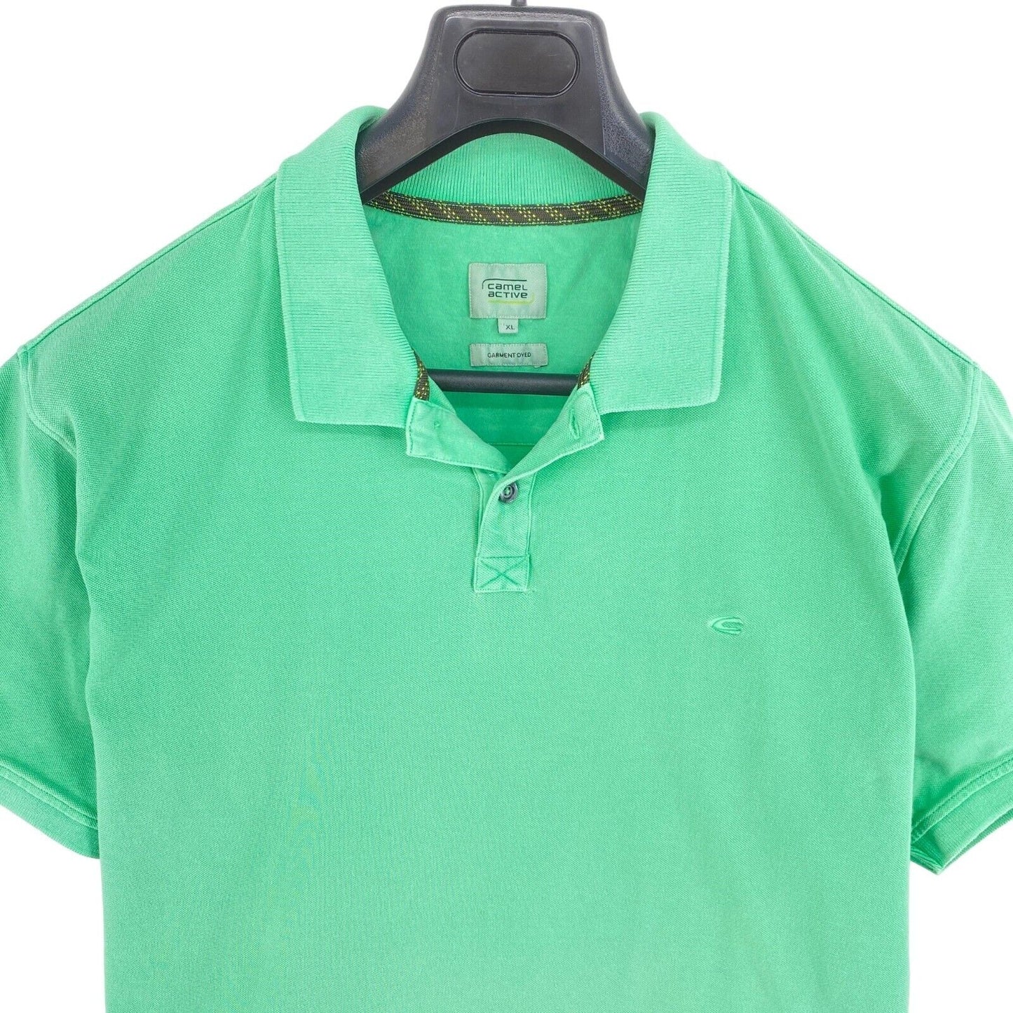 CAMEL ACTIVE Grünes, stückgefärbtes Poloshirt, Größe XL