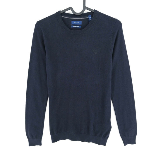 GANT Navy Blue Crew Neck Cotton Wool Sweater Jumper Size XS