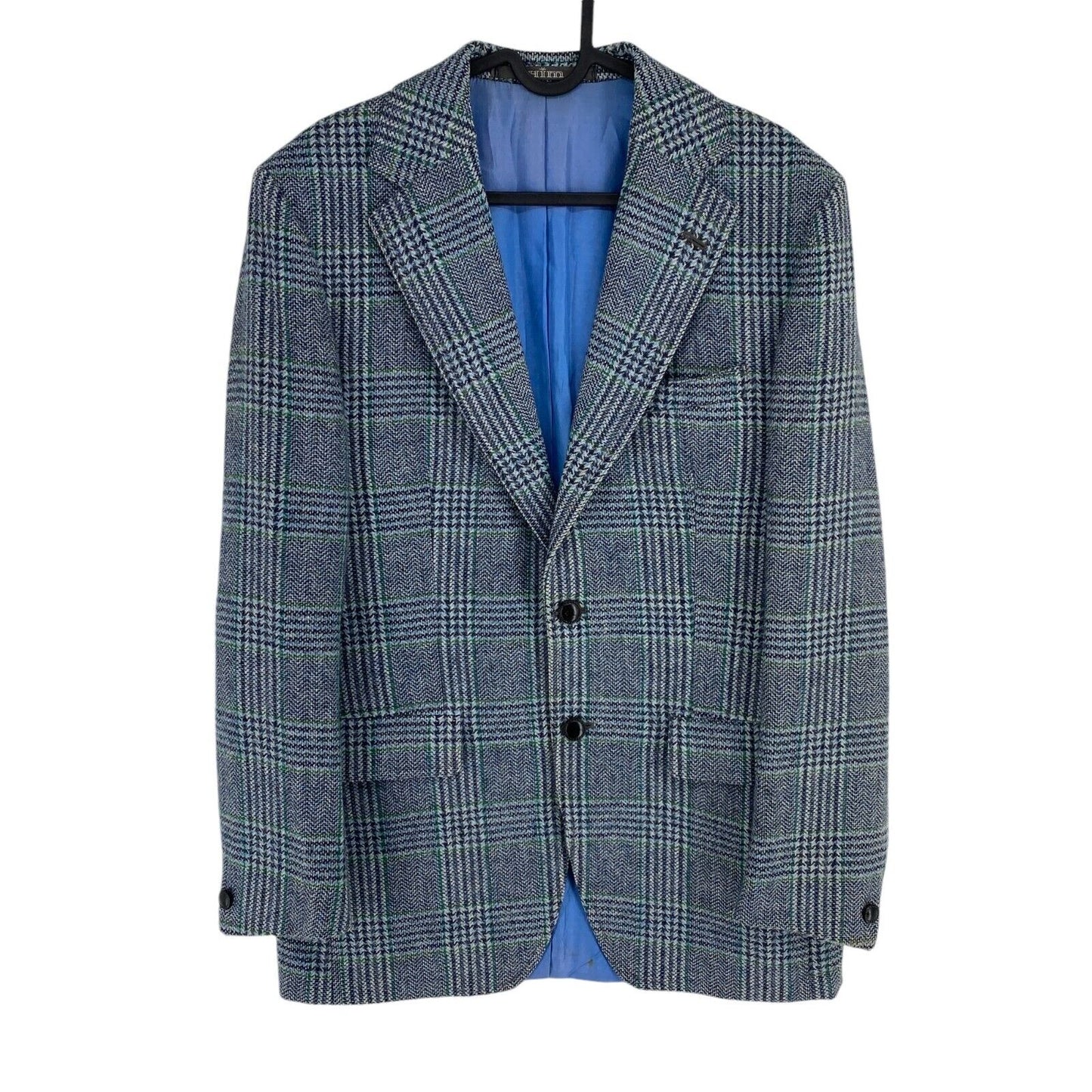 HIM Of Scandinavia Men Greyish Blue Wool Jacket Blazer Size US/UK 38 EU 48 M