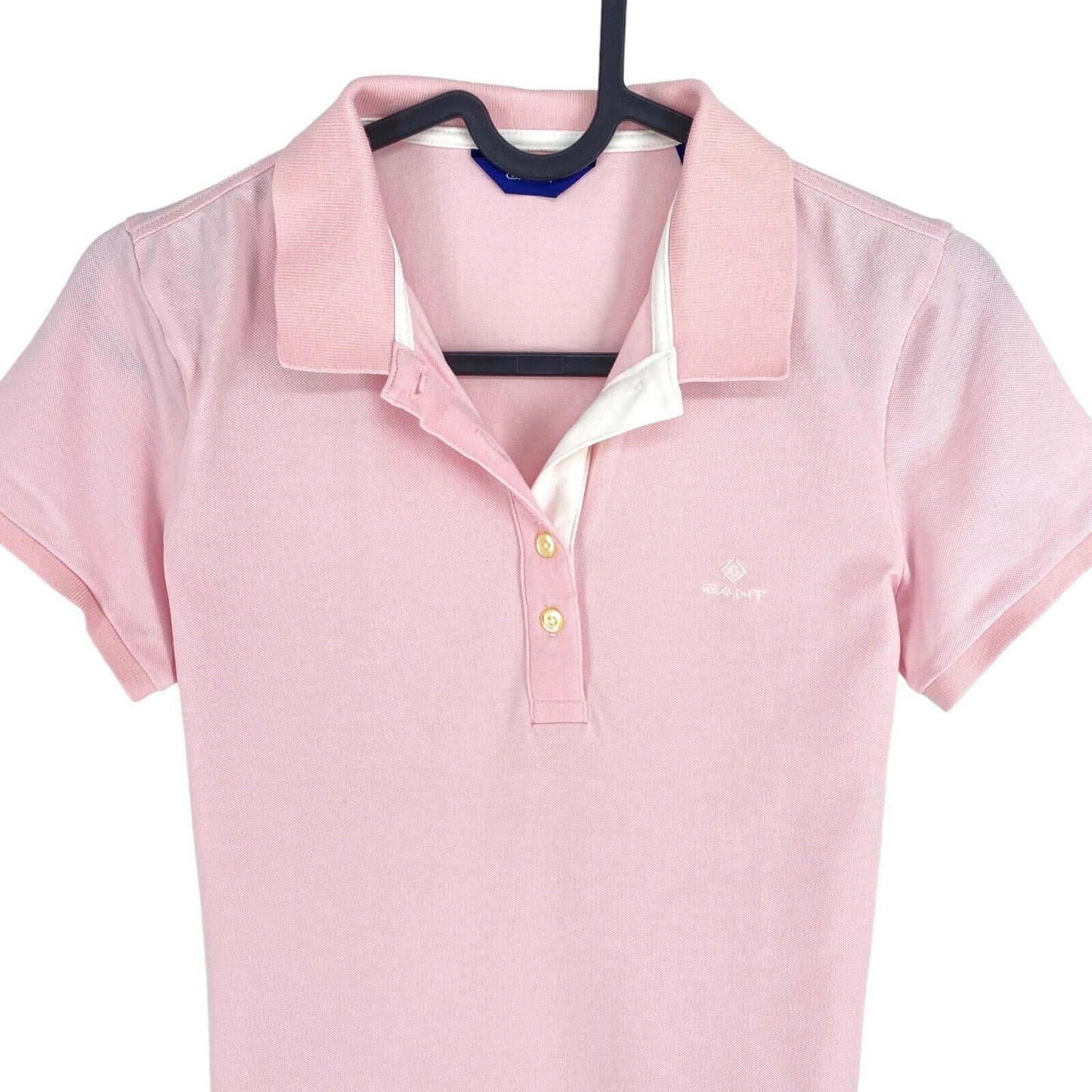 GANT Women Pink Pique Polo Shirt Size XS