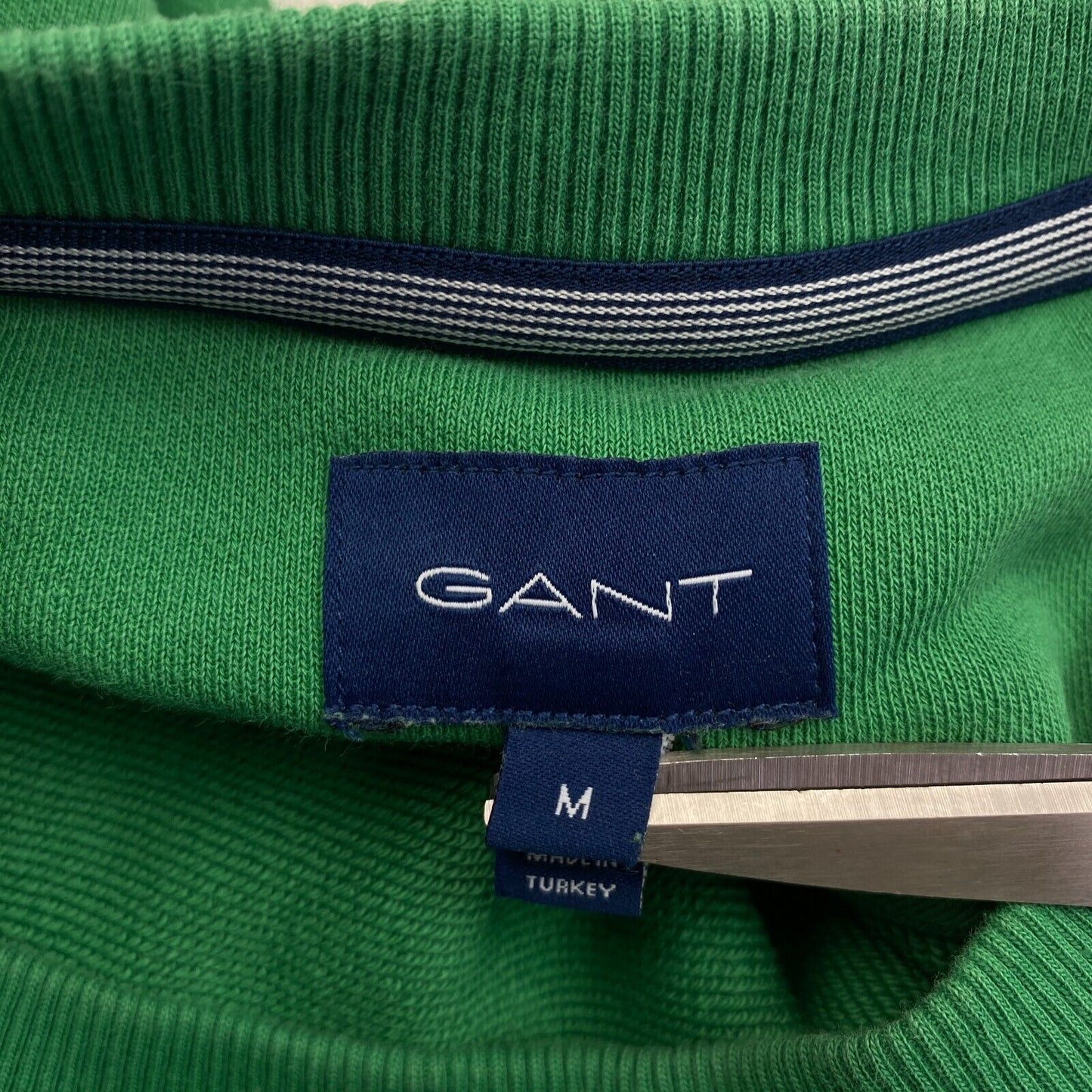 GANT Dark Green Color Lock Up Crew Neck Sweater Pullover Size M