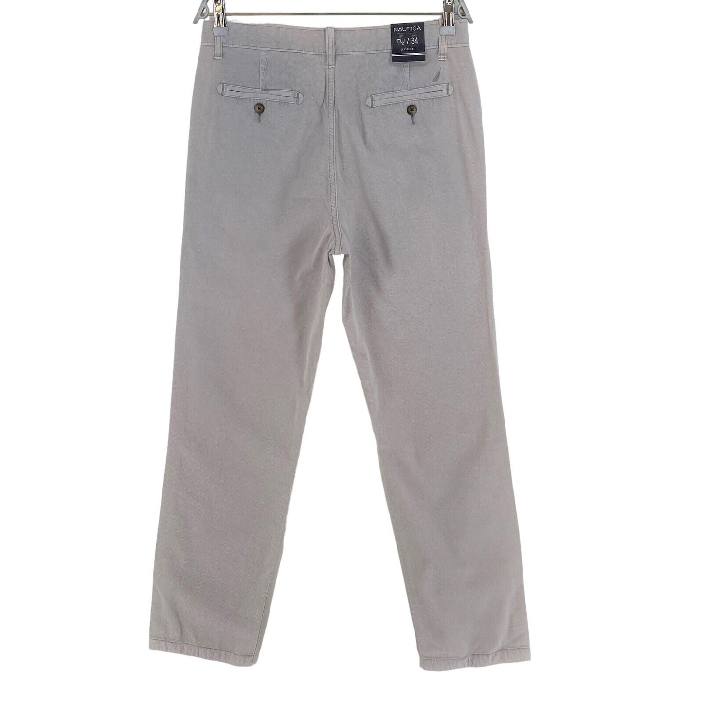 NAUTICA Grey Corduroy Chino Pants Trousers W33 L34