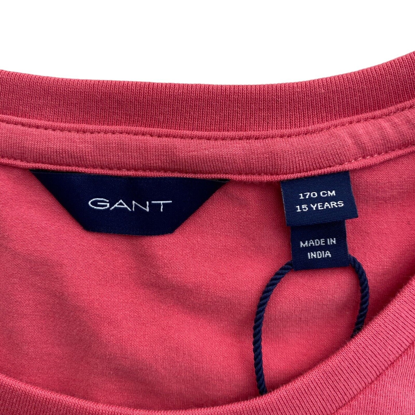 GANT Girls Pink Fitted Original Crew Neck T Shirt Size 15 Years 170 cm