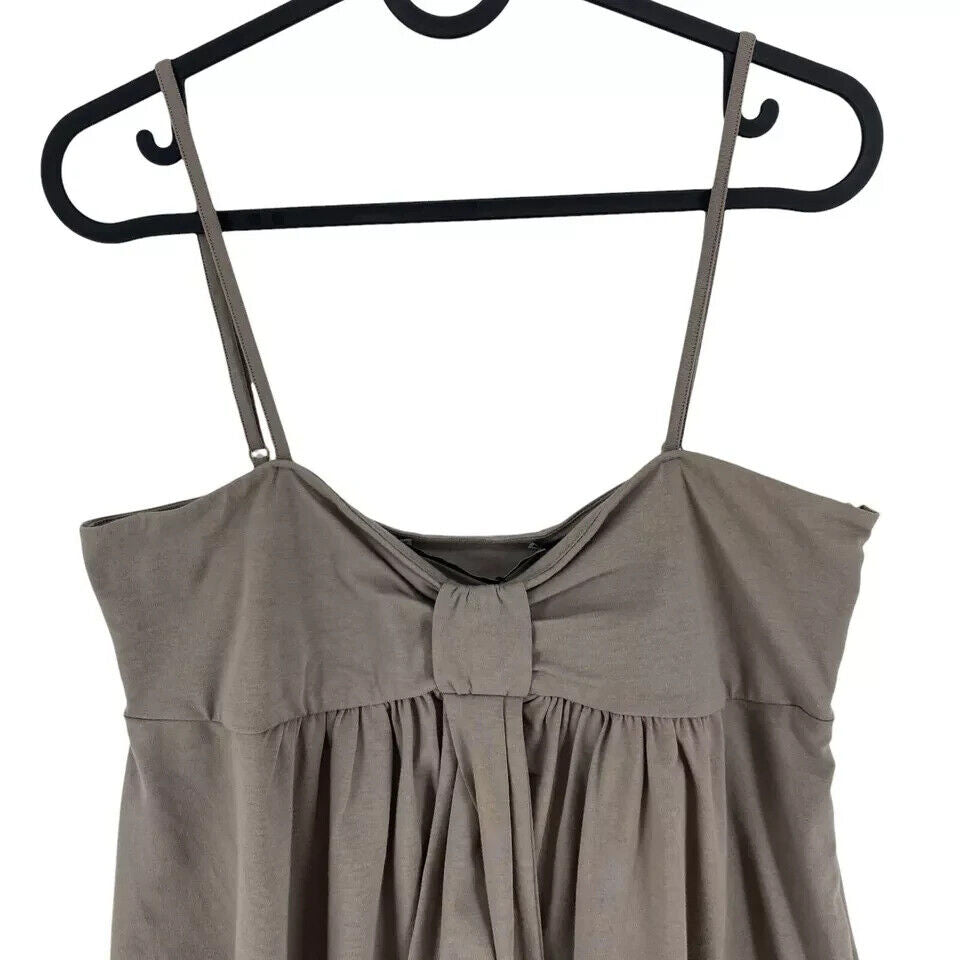 TOLLEGNO 1900 Women Grey Flared Tank Top Size IT 44 EUR 40 UK 12 US 10