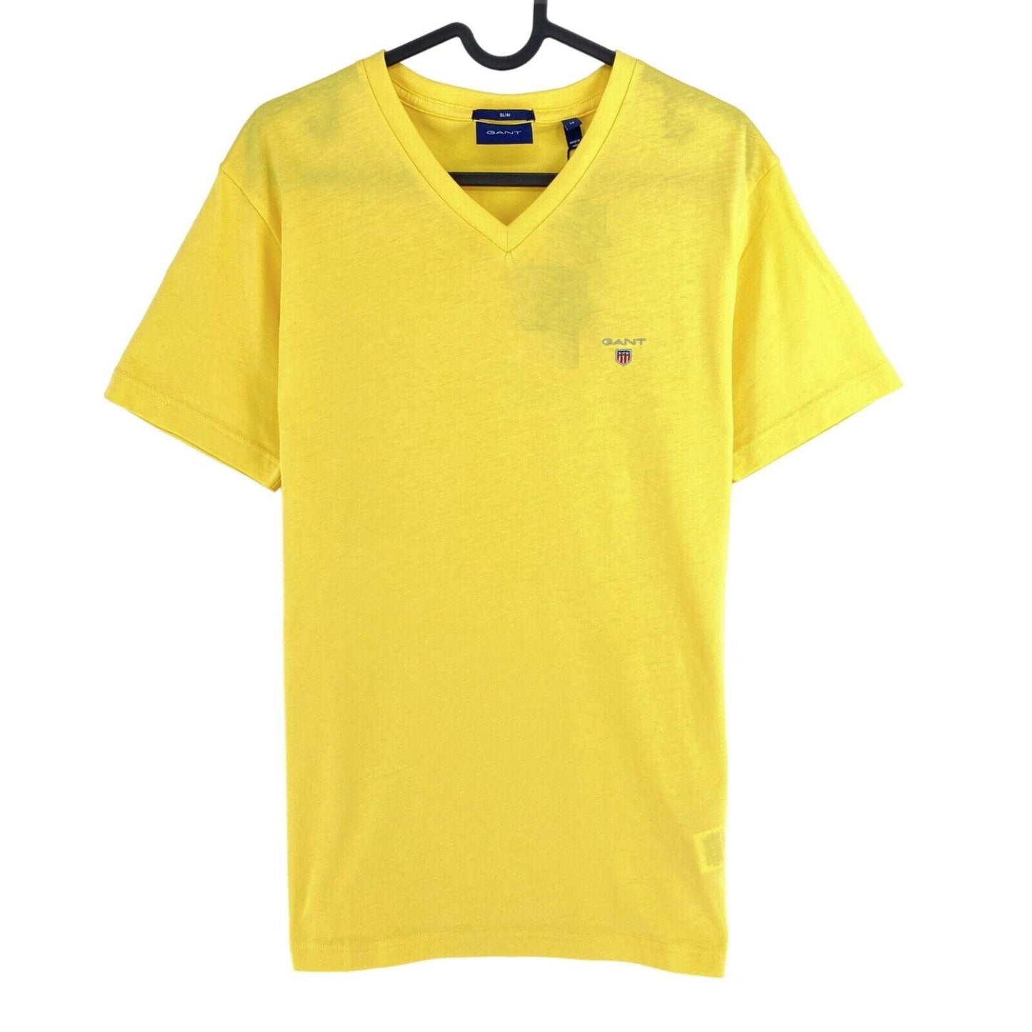 GANT Jaune Original Slim Fit SS V Neck T Shirt Taille M