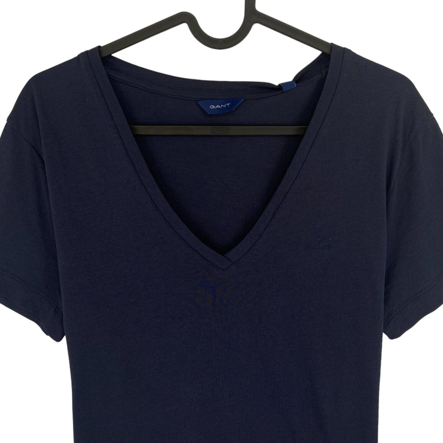 GANT Women Navy Blue Original V Neck T Shirt Size M