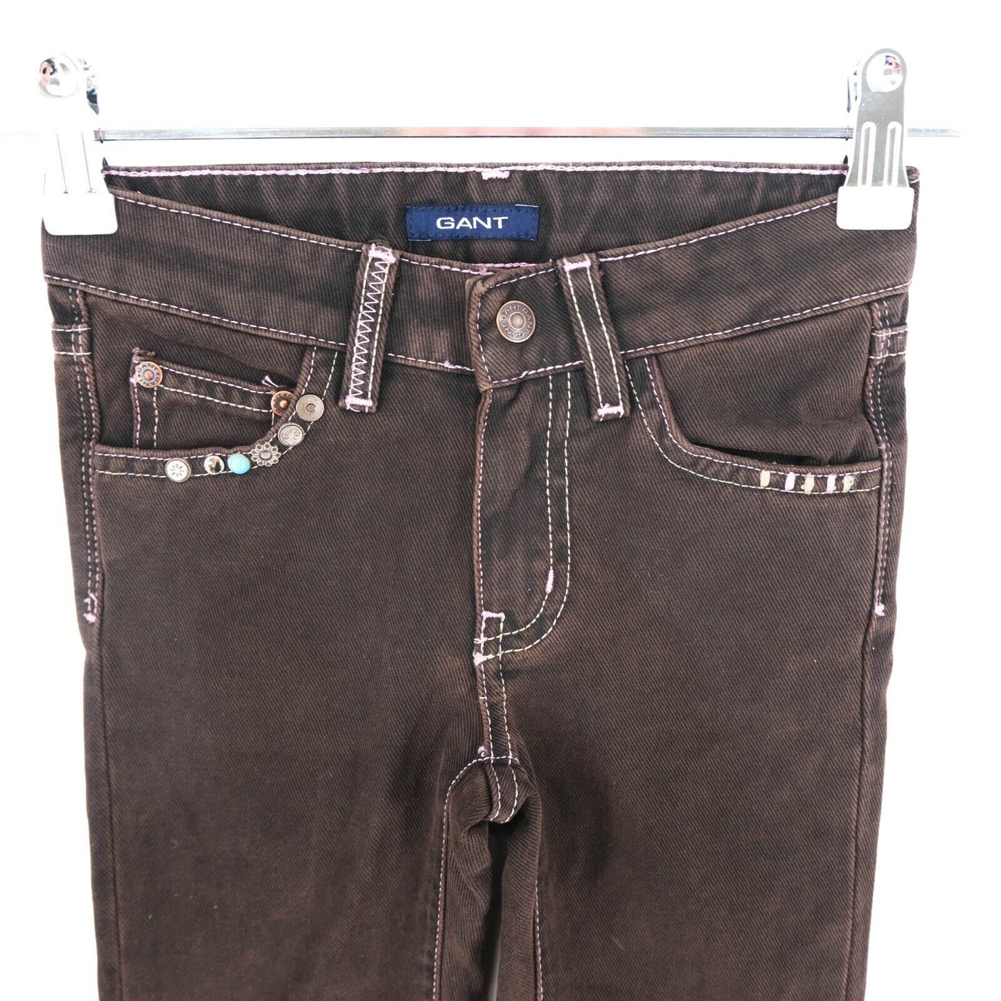 GANT Jean surpiqué fantaisie marron foncé Taille 3 ans 98 cm 4 ans 104 cm