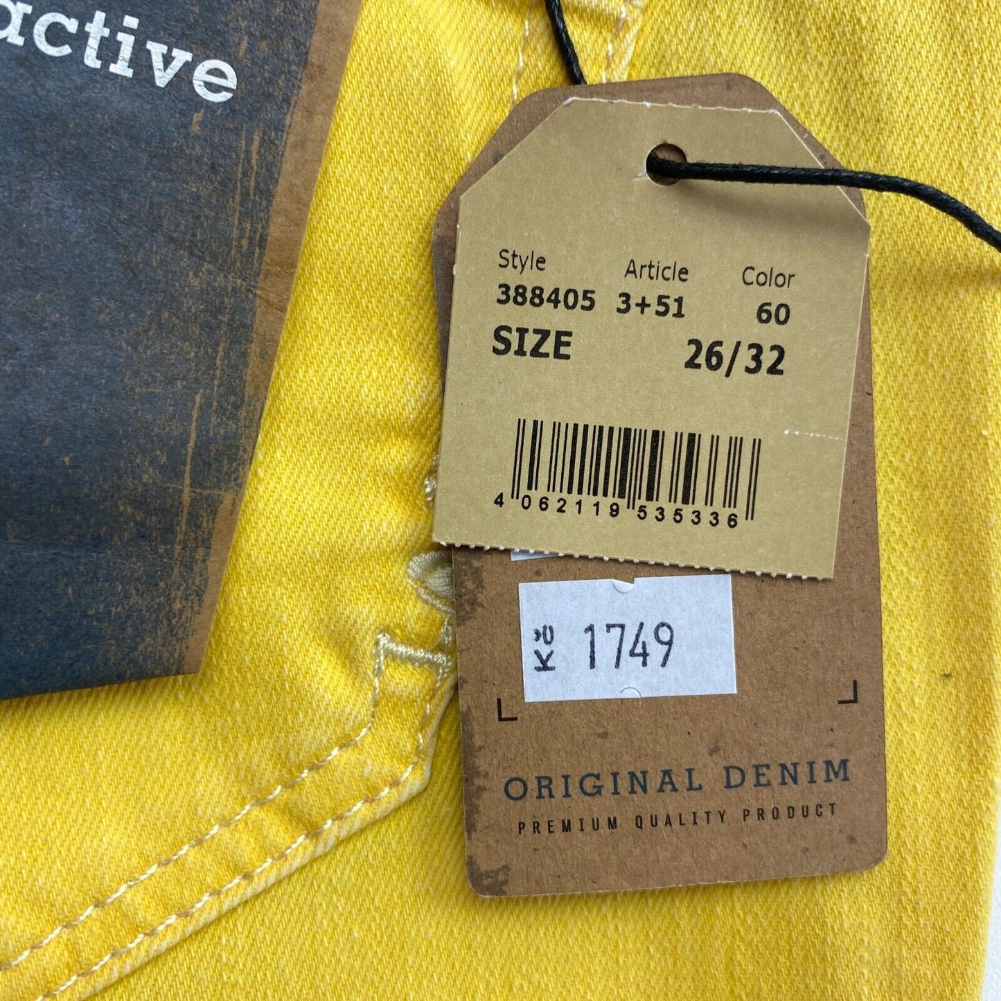 Camel Active Women Yellow Slim Jeans Size W26 L32