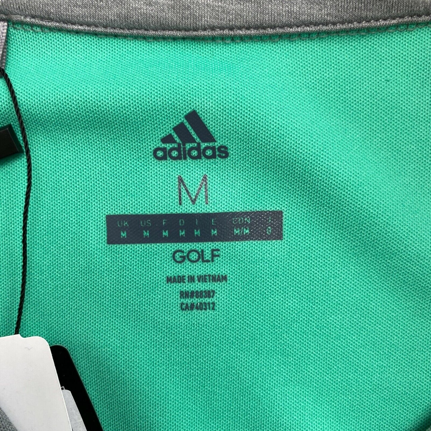 Adidas Golf Green UV Ultra Light Weight UPF 1/4 Zip Sweater Pullover Size M