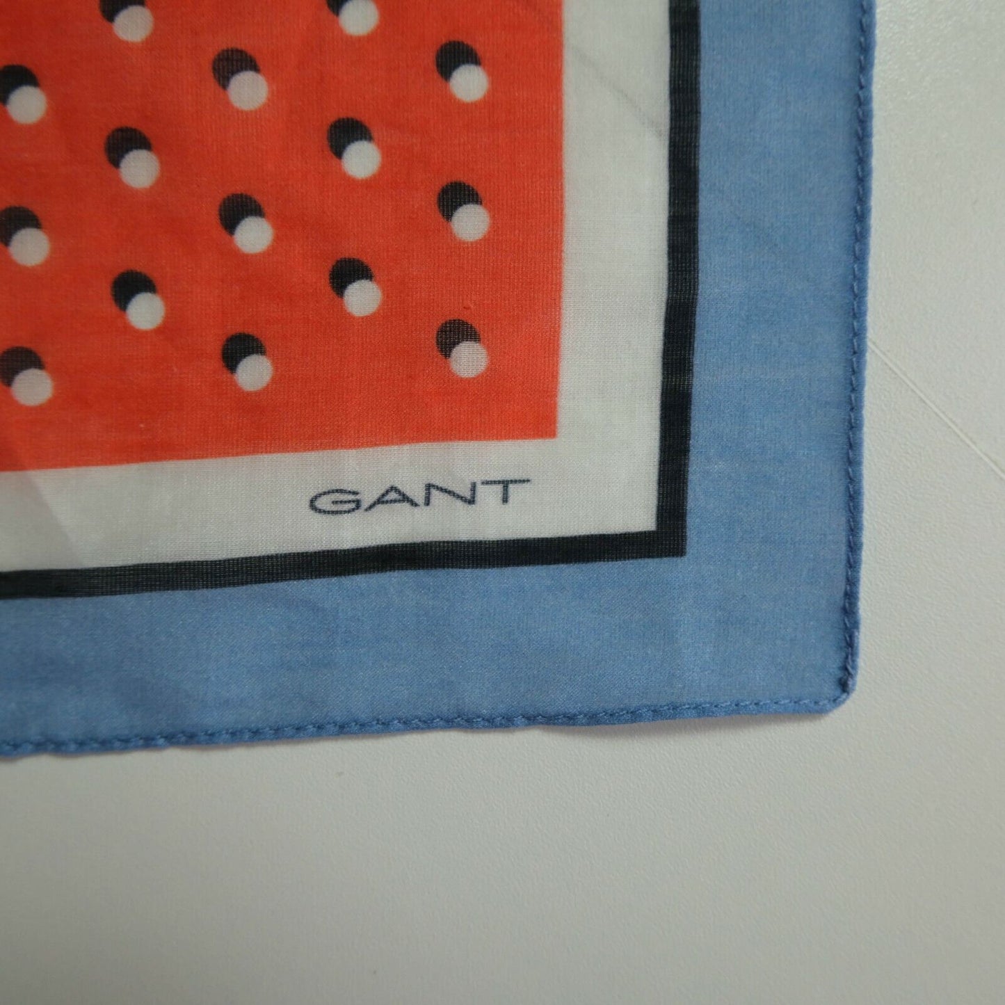 GANT Orange Shadow Dot Cotton Silk Blend Scarf Shawl