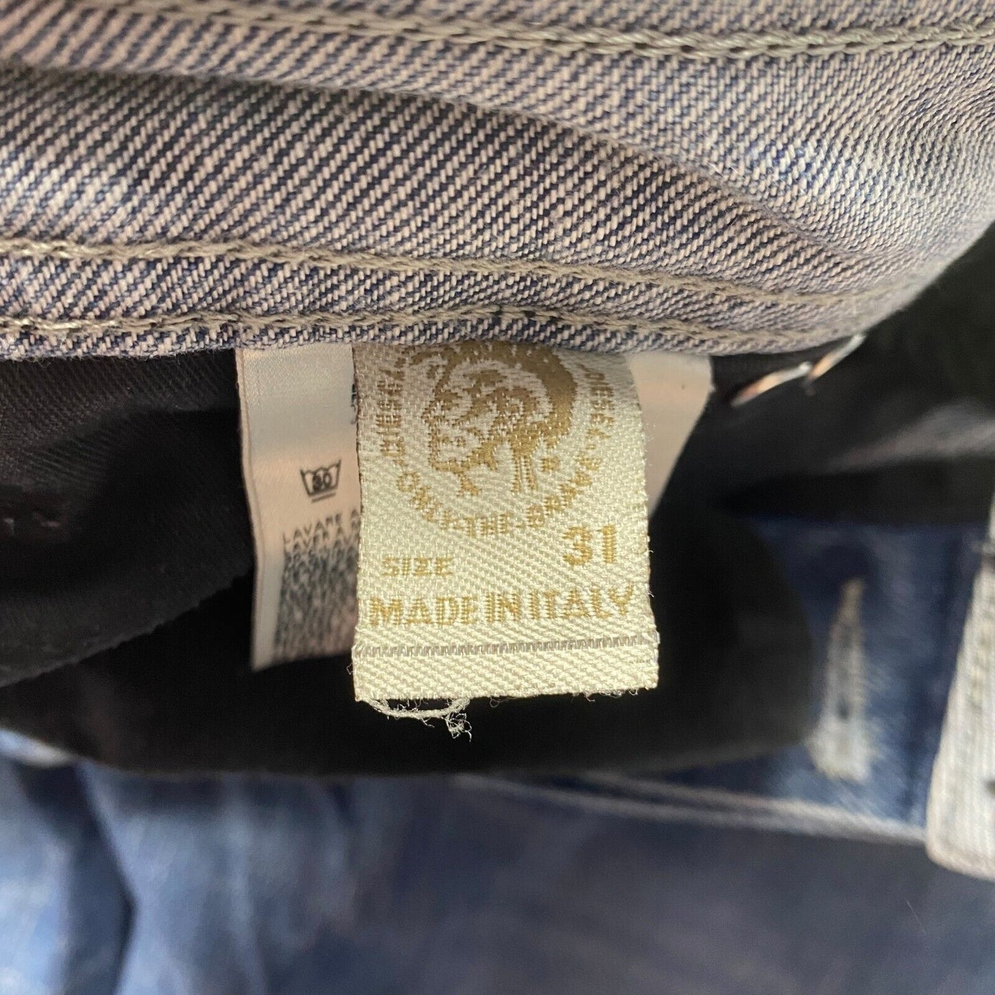 Diesel SLAMMER Blaue Jeans mit gerader Passform, W31 L32, hergestellt in Italien