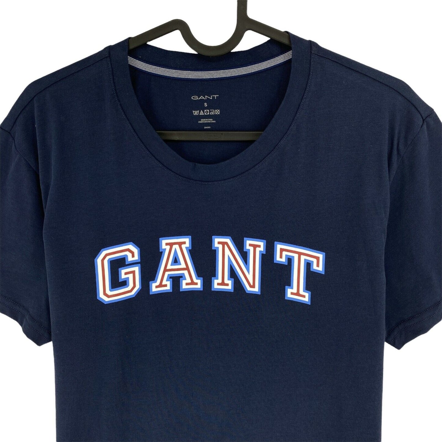 GANT Navy Blue Logo Crew Neck T Shirt Size S