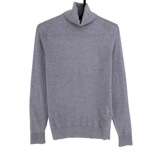 GANT Grey 100% Wool High Neck Sweater Jumper Size XS