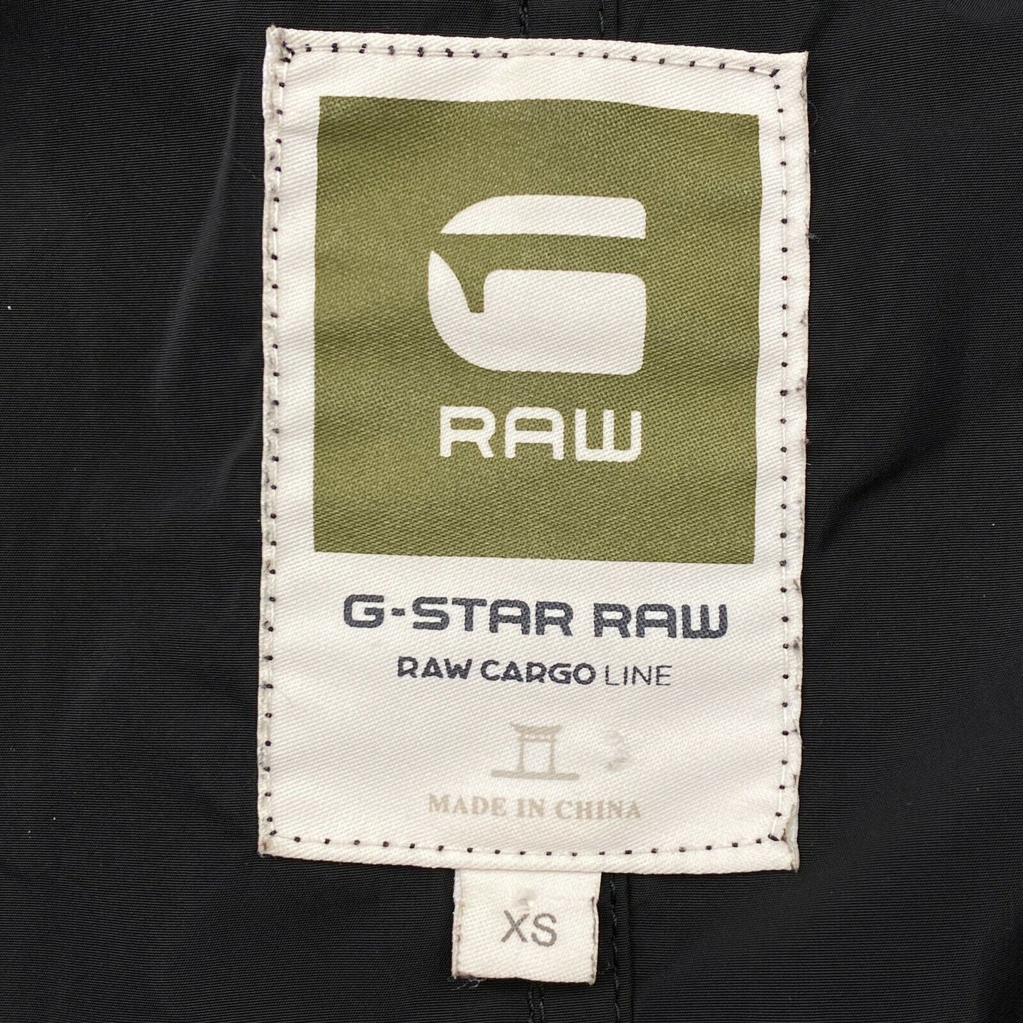 G-STAR RAW CARGO LINE ROVIC Black Hooded Jacket Size XS