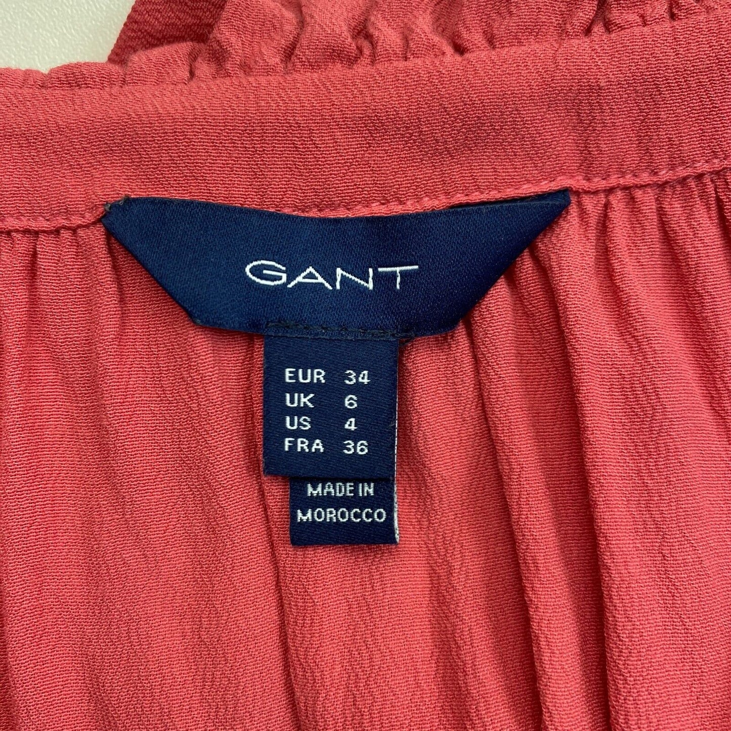 GANT Pink V Neck Flared Dress Size EU 34 UK 6 US 4