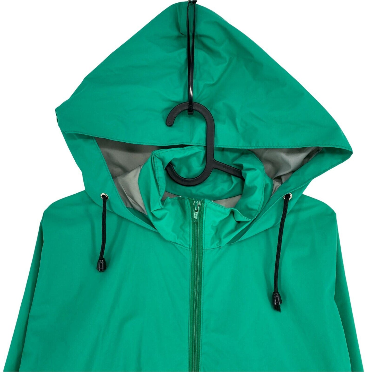 HELLY HANSEN Vintage Green Waterproof Hooded Jacket Coat Size S