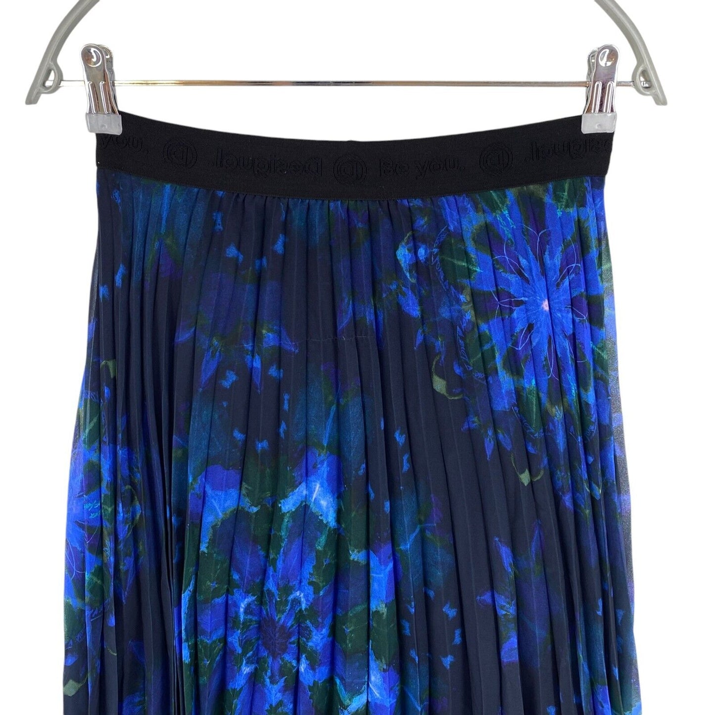 DESIGUAL Women Navy Blue FAL_KENCY Pleated Skirt Size M