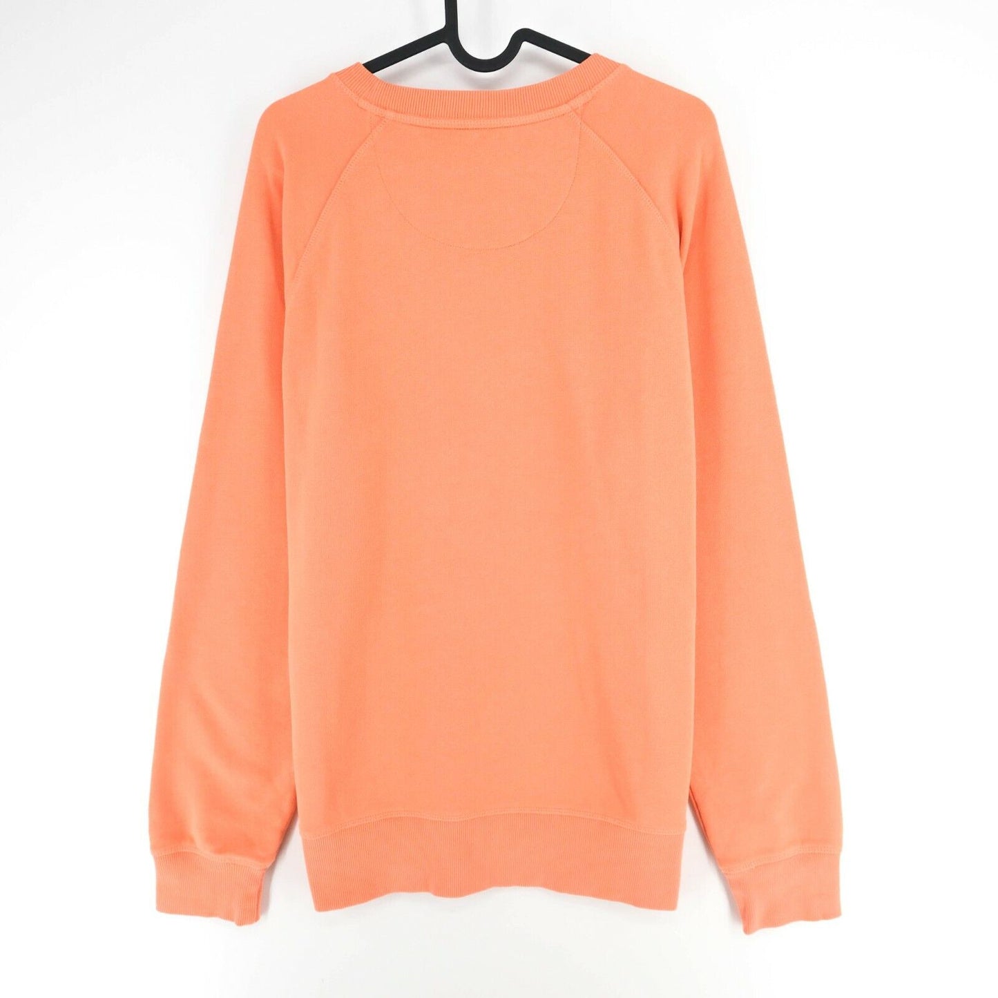 GANT Light Orange Crew Neck Big Logo Cotton Blend Jumper Sweater Size L