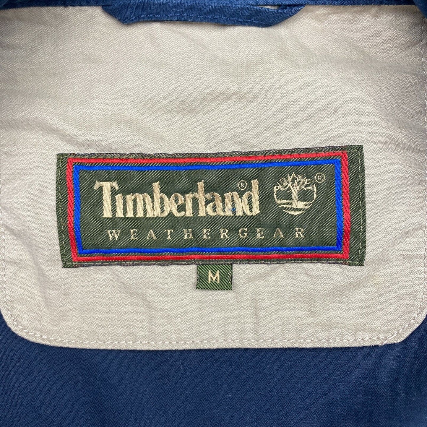 Timberland WEATHERGEAR Navy Blue 100% Cotton Jacket Coat Size M