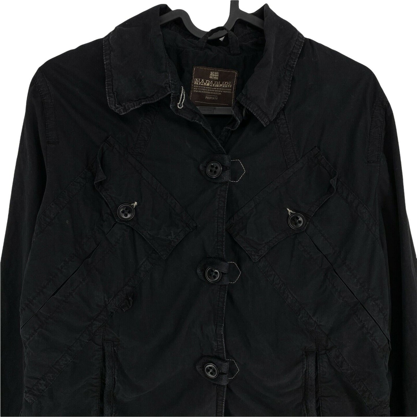 NAPAPIJRI Black 100% Cotton Jacket Size M