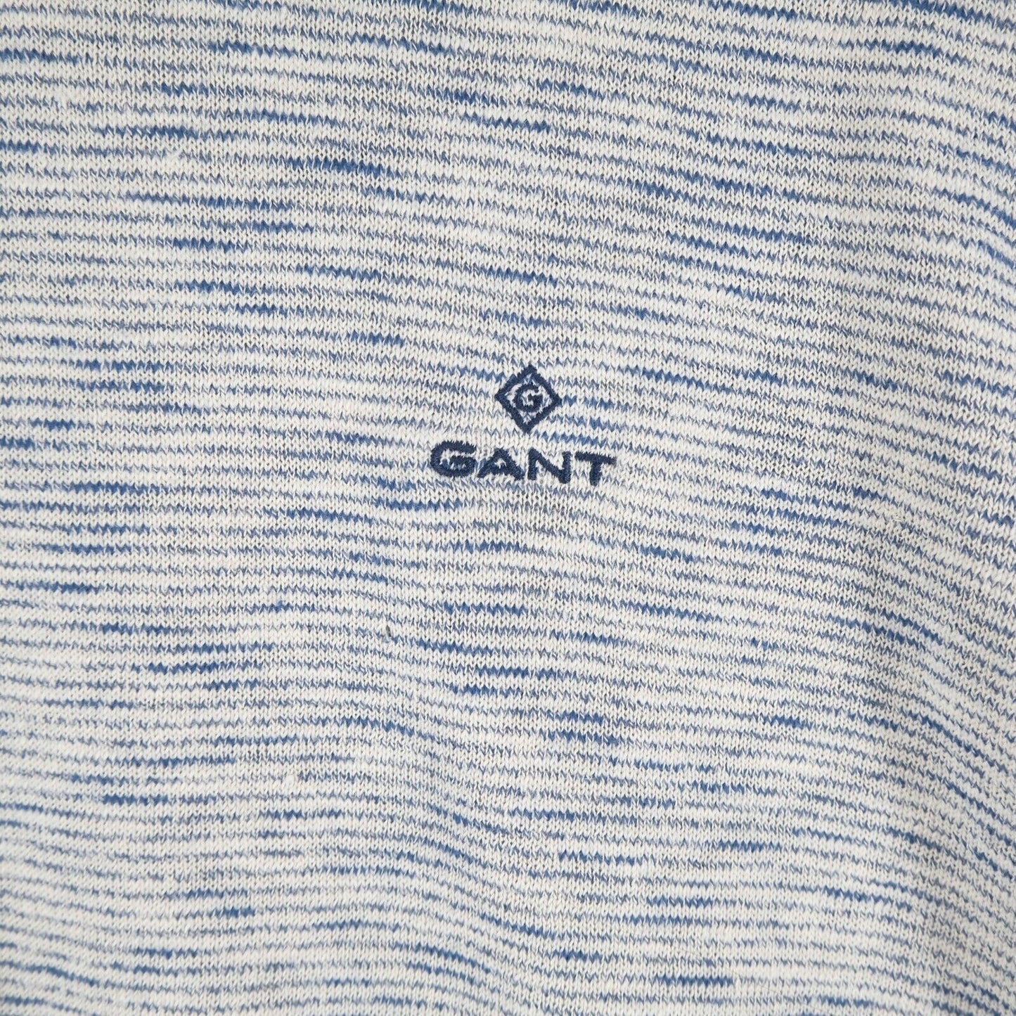 GANT Blue Crew Neck Linen Cotton Blend Pullover Sweater Jumper Size XL