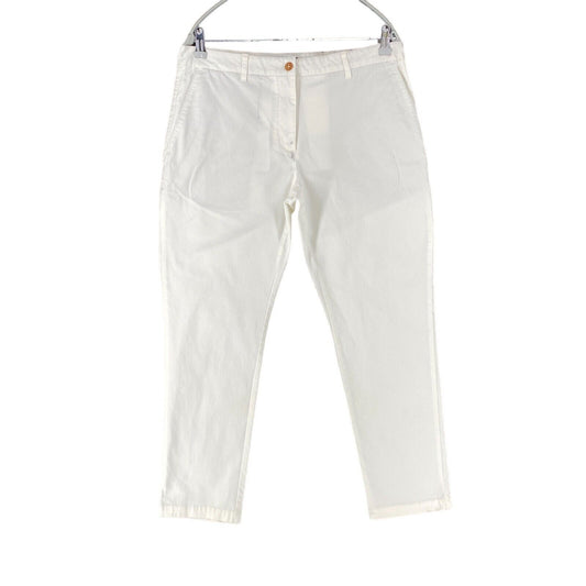 GANT FRYDA Women White Slim Fit Chino Trousers Size EUR 42 UK 14 US 12 W33