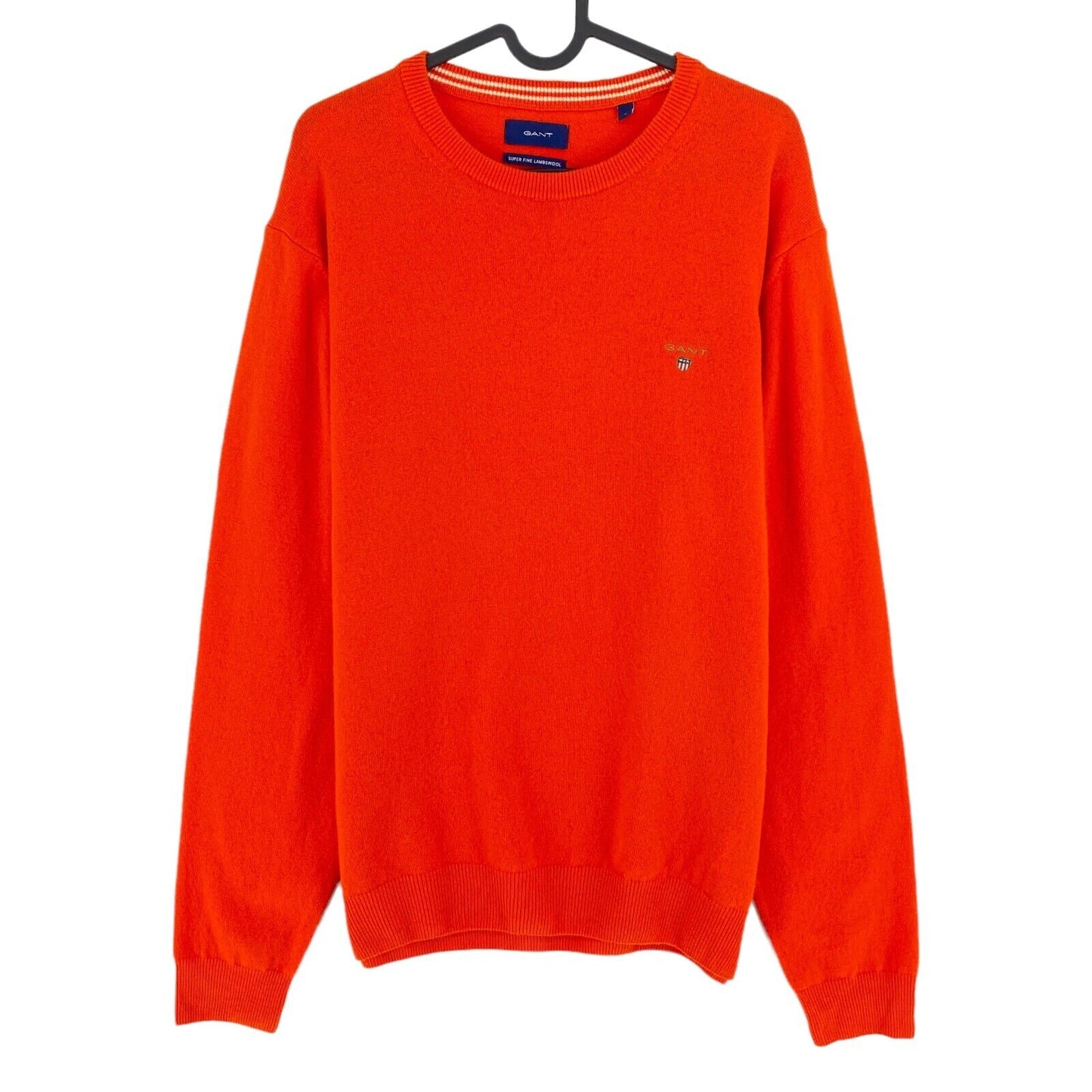 GANT Orange 100% Wool Crew Neck Sweater Pullover Size L