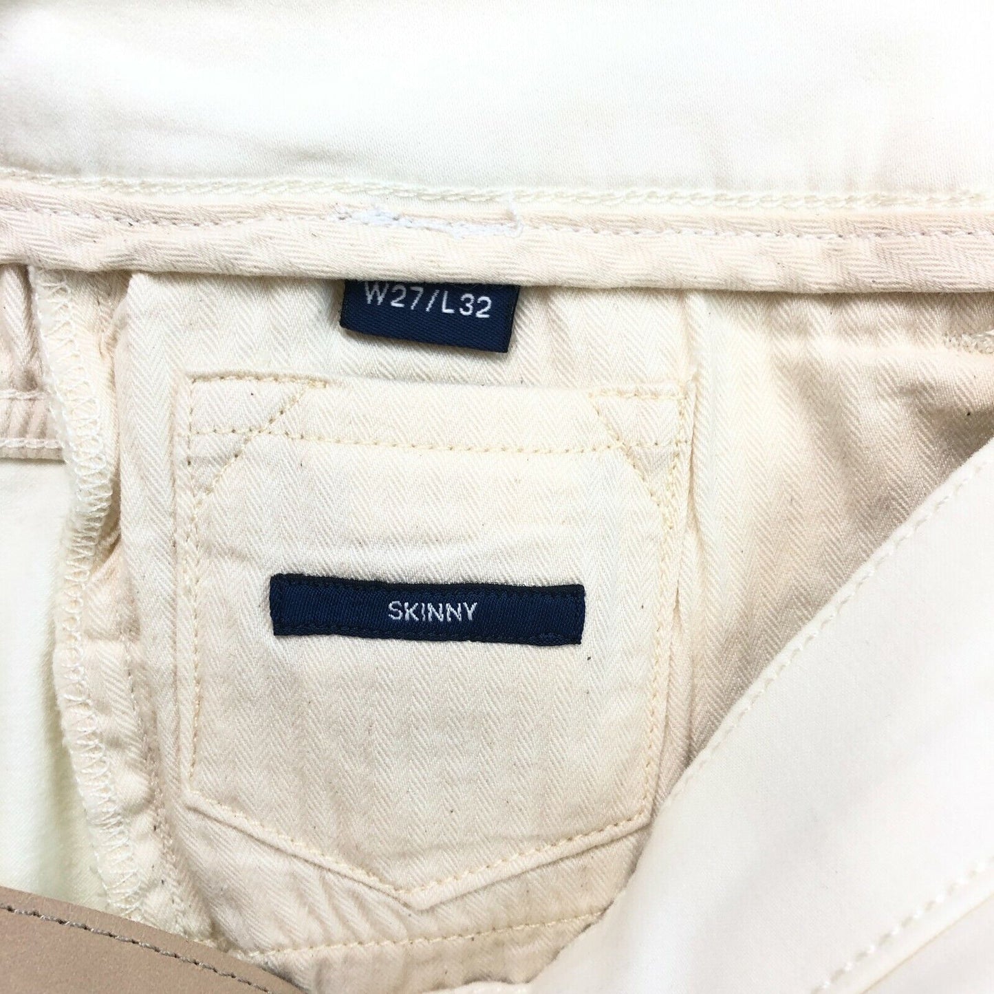 GANT White Satin Skinny Jeans Size W27 L32