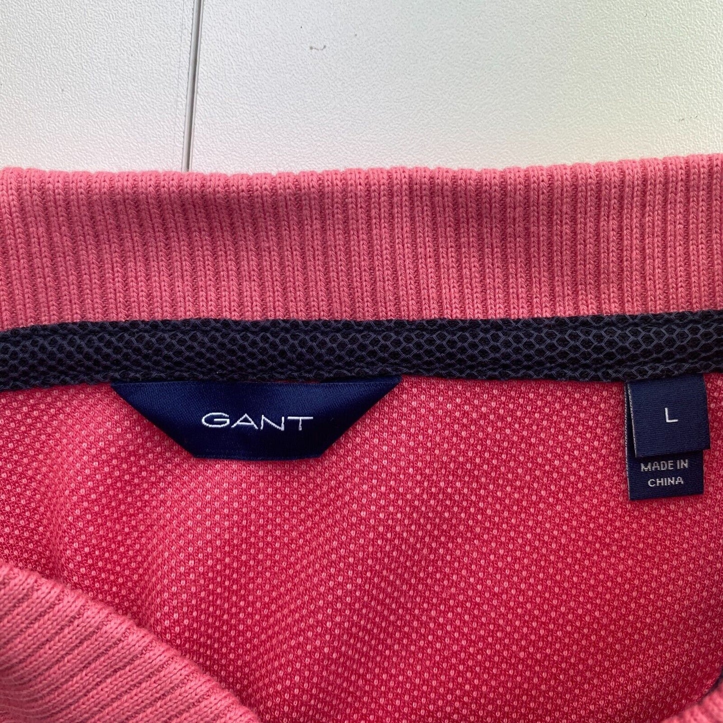 GANT Women Pink Rope Icon Pique Polo Shirt Size L