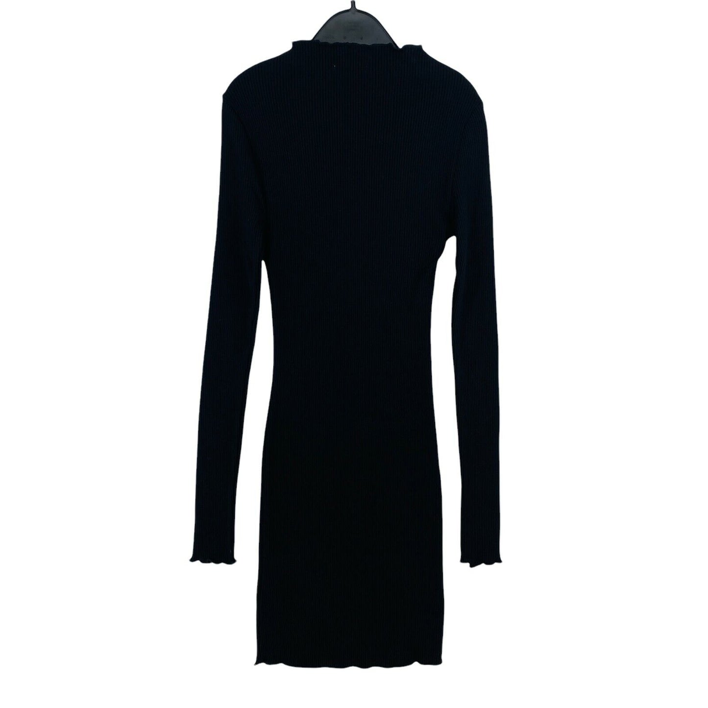 AVIS Robe Slim Noire Bouclée Bord Taille XS