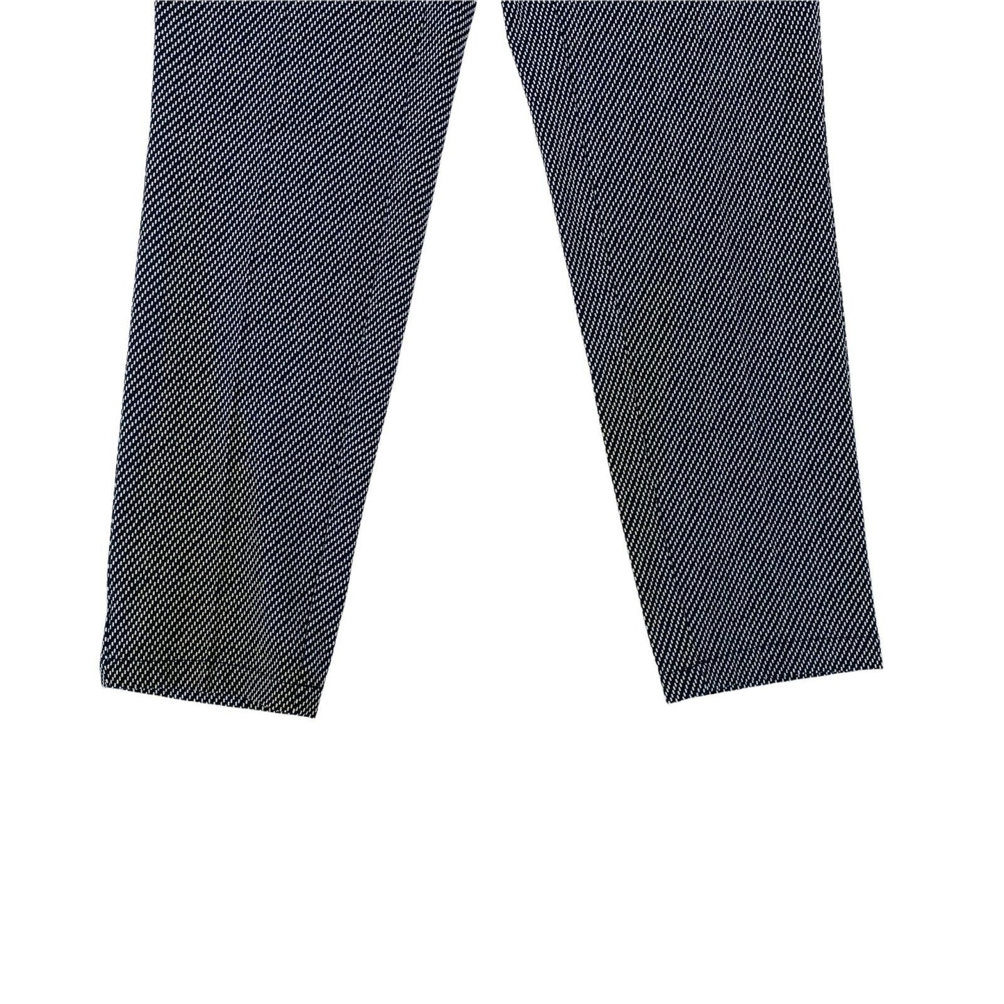 NAUTICA Women Navy Blue White Regular Tapered Fit Check Trousers Size XS W28