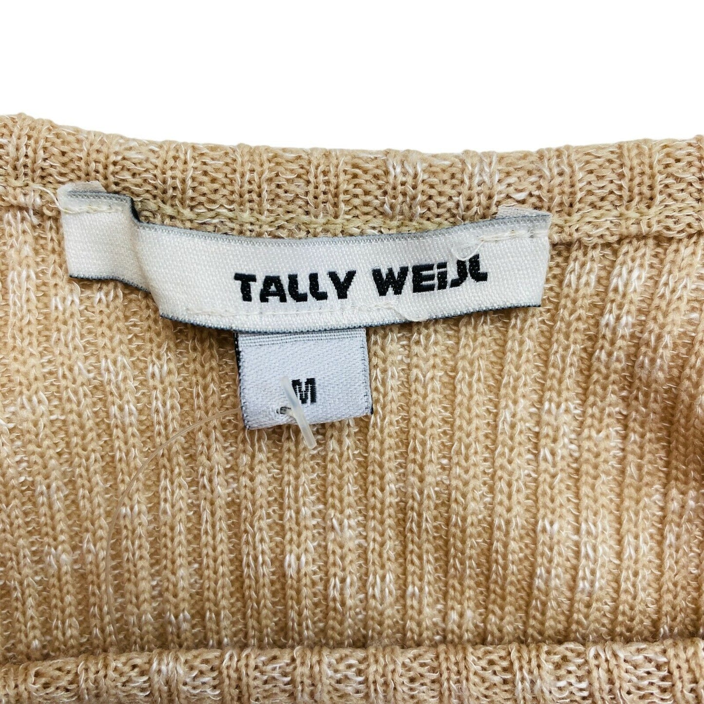 TALLY WEIJL Brown Round Neck Stretch Sweater Jumper Size M