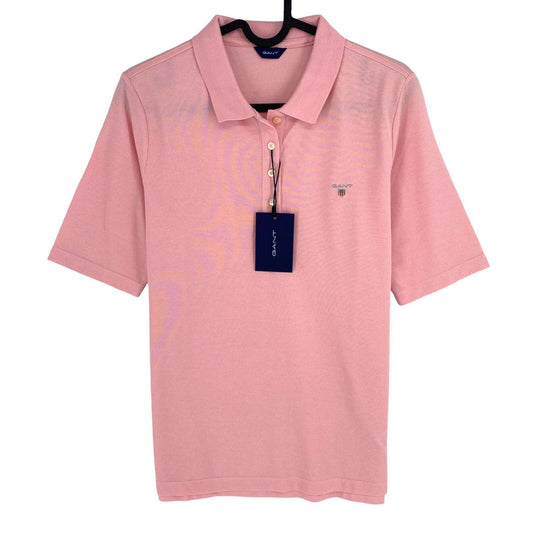 GANT Women Pink Original Pique Short Sleeves Polo Shirt Size M