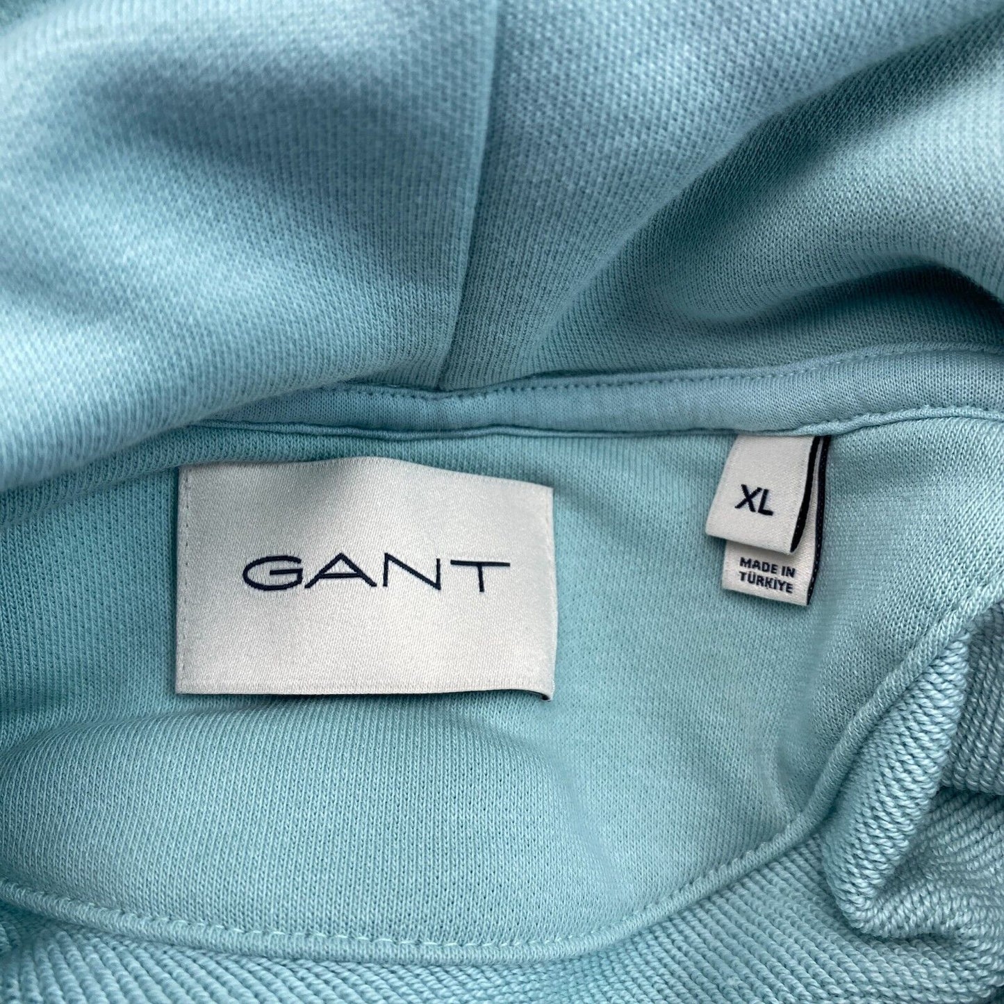 GANT Light Blue Tonal Archive Shield Hoodie Jumper Dress Size XL