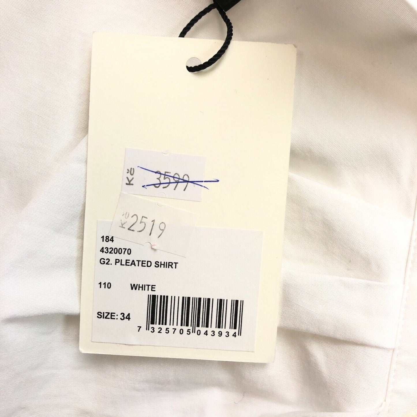 GANT White Pleated Shirt Size EU 34 UK 6 US 4