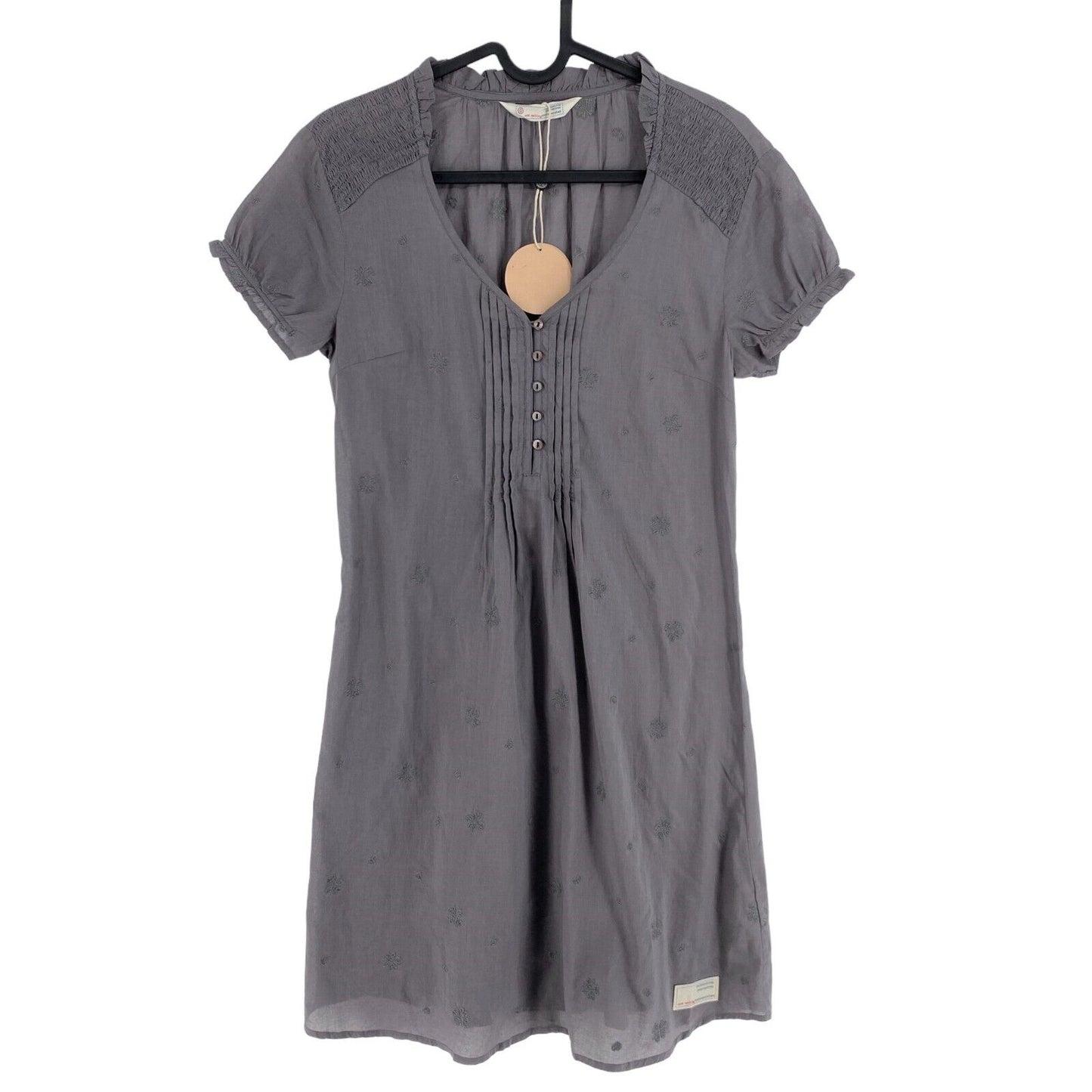 Odd Molly Grey On Point Short Sleeves Dress Size 0 / XS