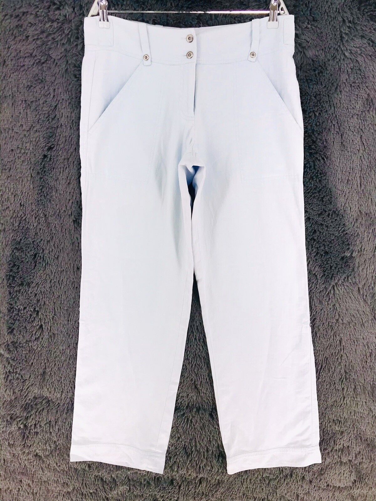 189 € GANT Femme Pantalon large en lin mélangé bleu pastel EUR 38 US 8 UK 12