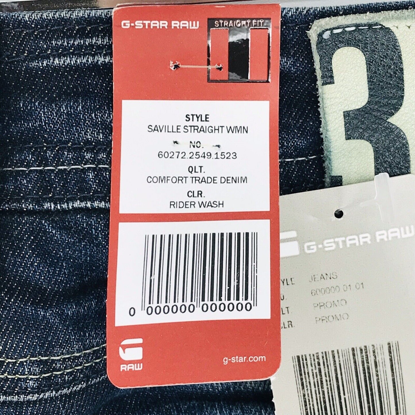 G-STAR RAW SAVILLE Women Blue Regular Straight Fit Jeans W26 L32 Made In Italy