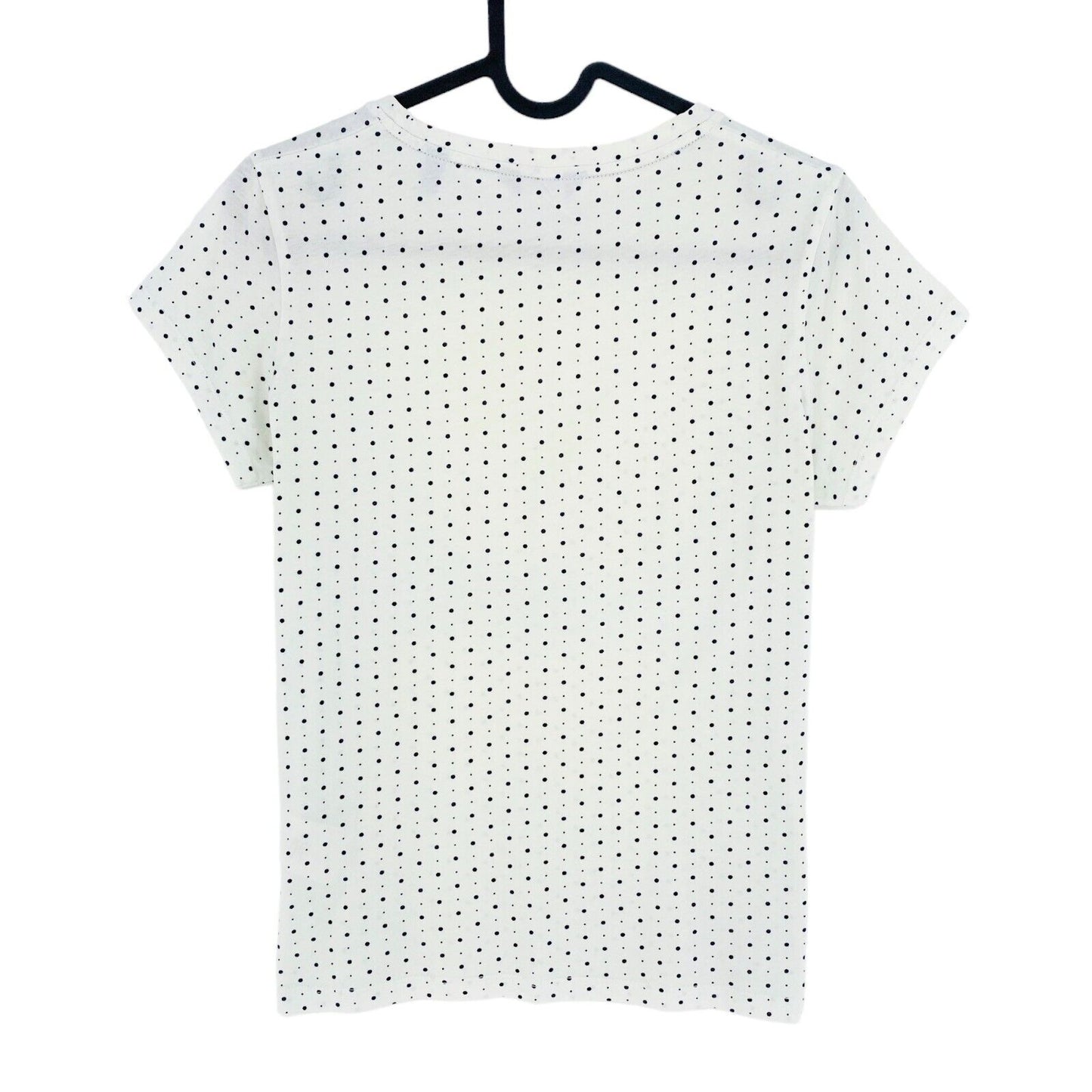 GANT White Micro Dot Crew Neck T Shirt Size XS