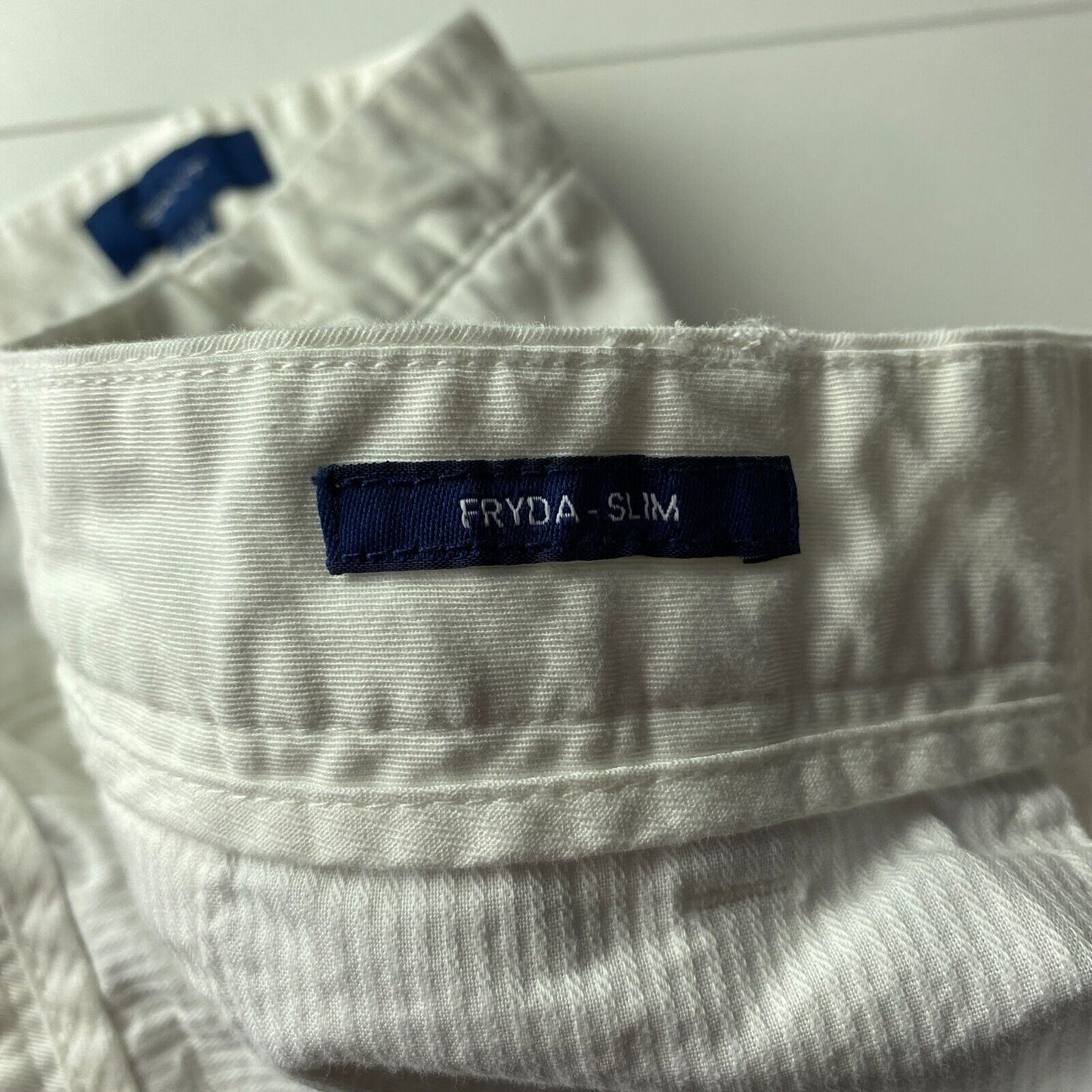 GANT FRYDA Women White Slim Fit Chino Trousers Size EUR 42 UK 14 US 12 W33