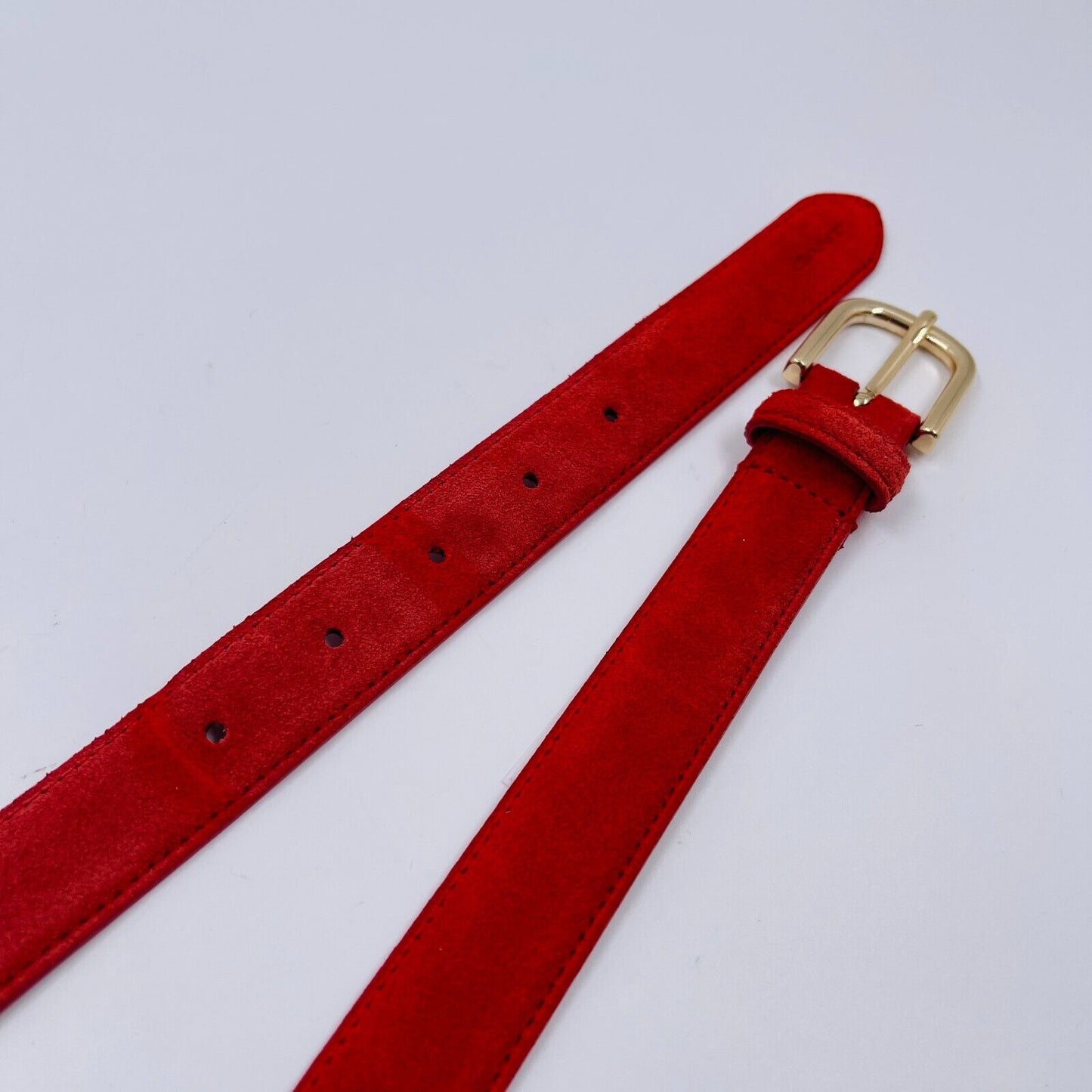 GANT Red 100% Suede Leather Belt Size 75 cm 30 in.