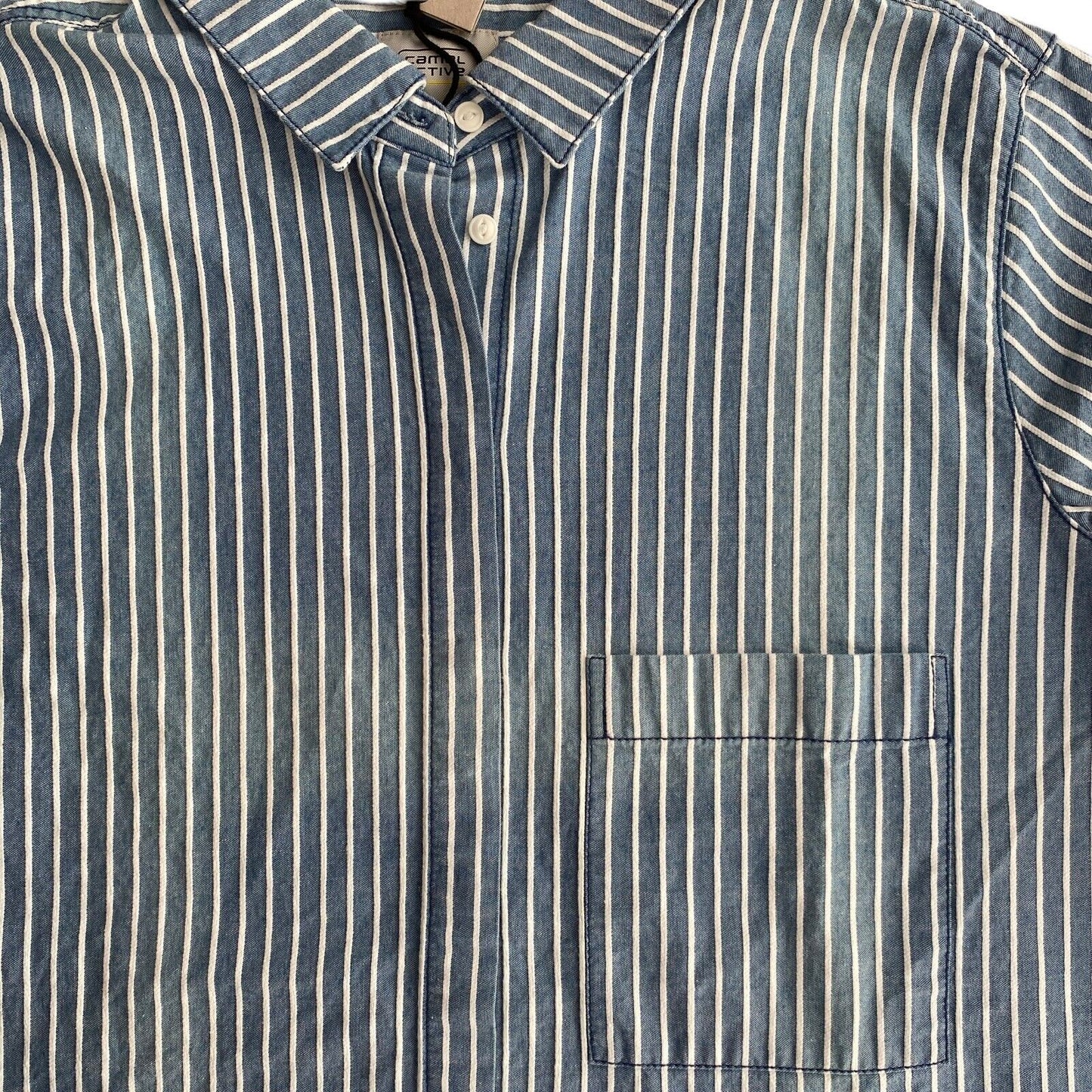 Camel Active Blue Striped Long Sleeves Shirt Size L